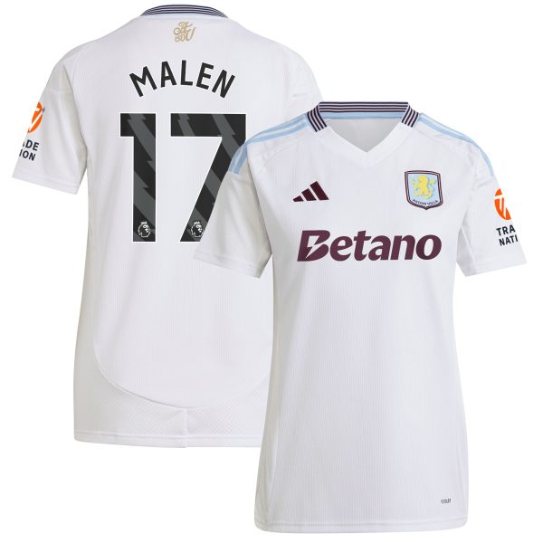 aston villa adidas away shirt 2024-25 – womens with malen 17 printing Collection | Aston Villa Jerseys for True Fans