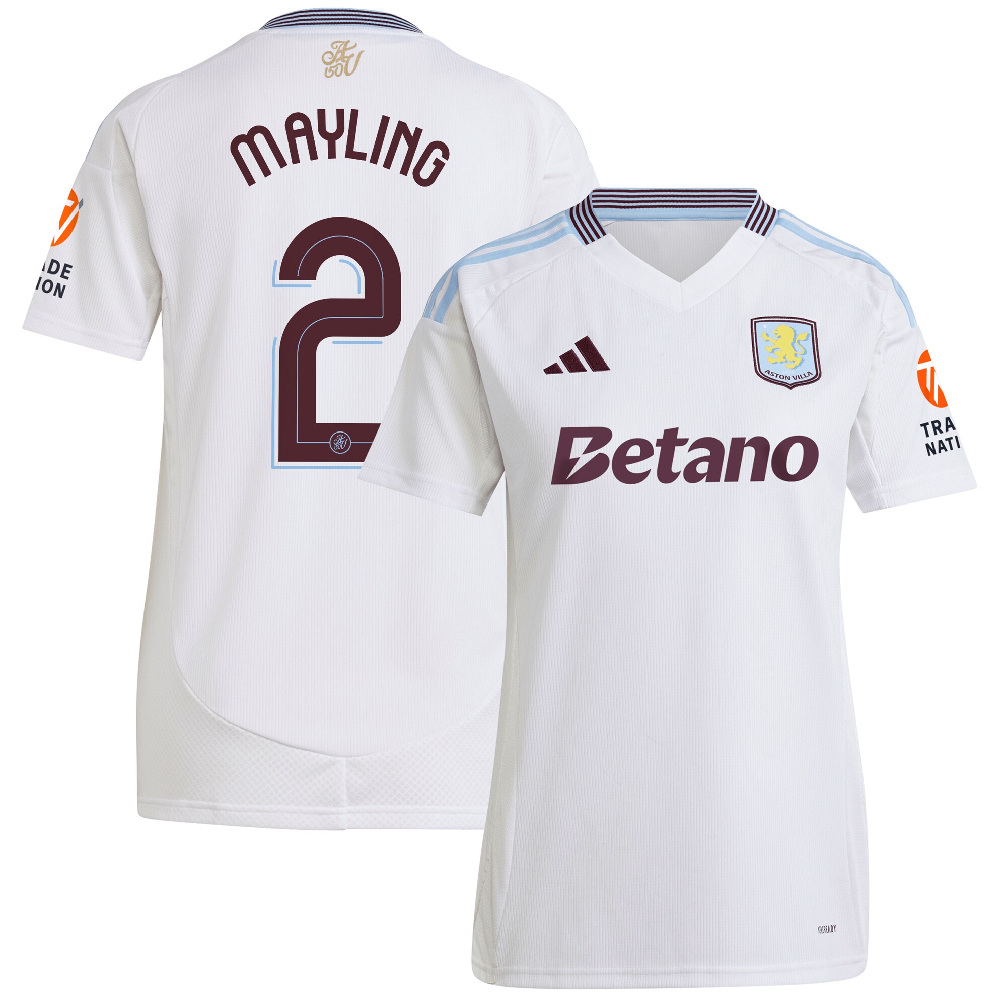 aston villa adidas away shirt 2024-25 – womens with mayling 2 cup printing Collection | Aston Villa Jerseys for True Fans