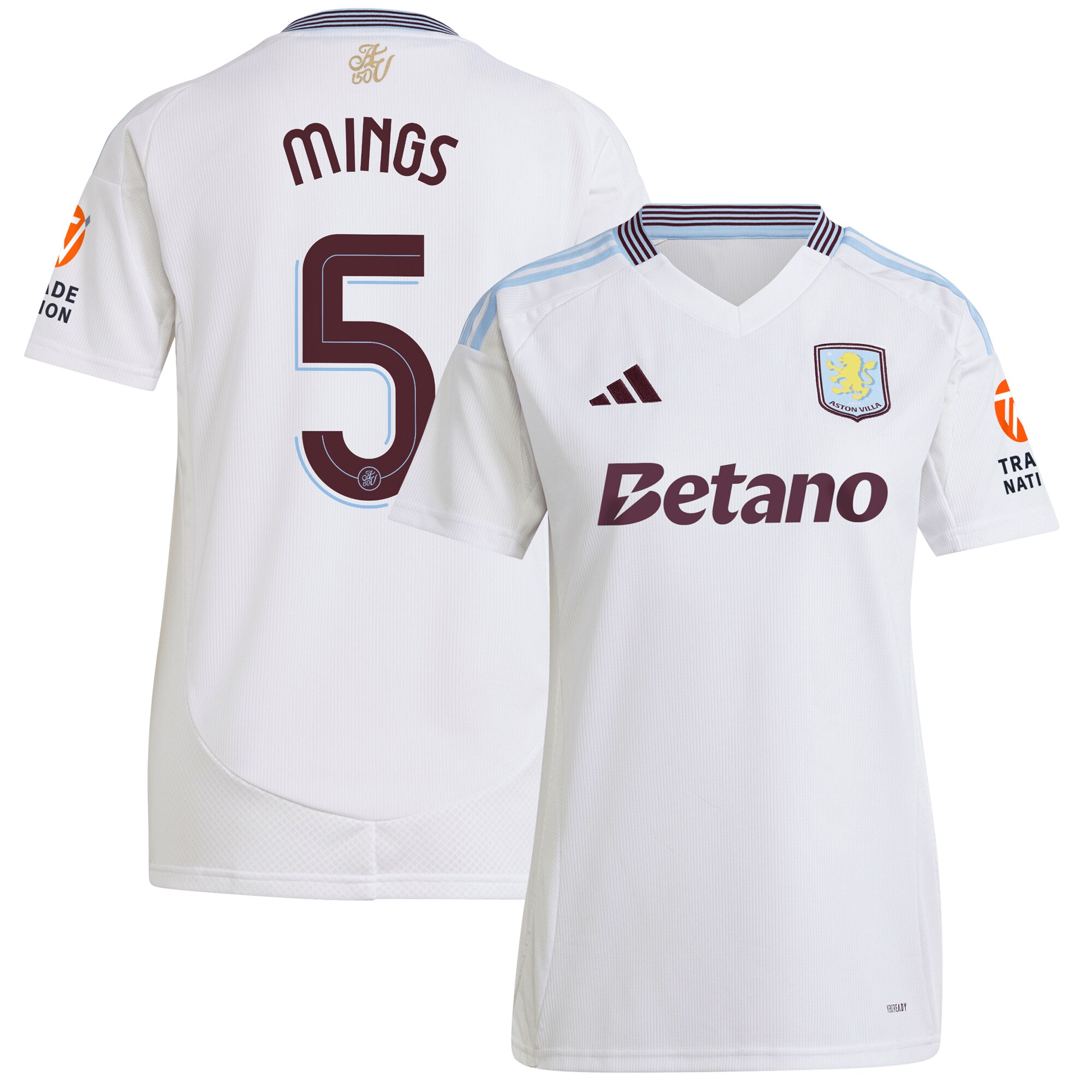 aston villa adidas away shirt 2024-25 – womens with mings 5 cup printing Collection | Aston Villa Jerseys for True Fans