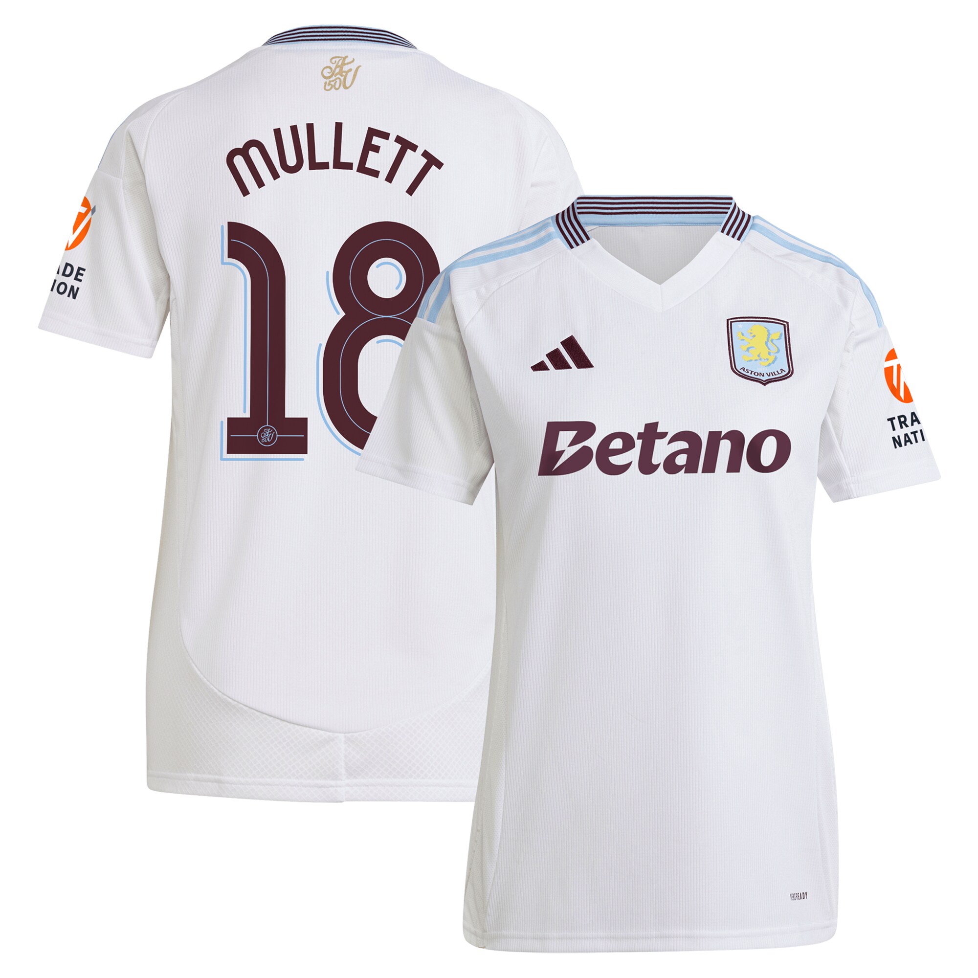 aston villa adidas away shirt 2024-25 – womens with mullett 18 cup printing Collection | Aston Villa Jerseys for True Fans