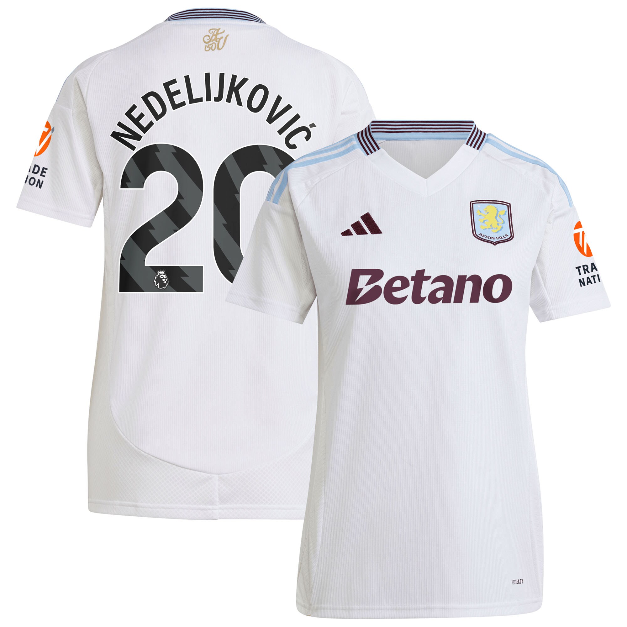 aston villa adidas away shirt 2024-25 – womens with nedeljković 20 printing Collection | Aston Villa Jerseys for True Fans