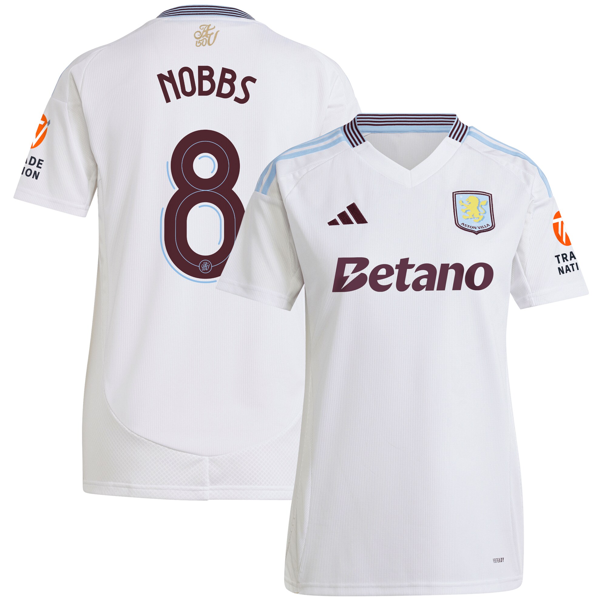 aston villa adidas away shirt 2024-25 – womens with nobbs 8 cup printing Collection | Aston Villa Jerseys for True Fans