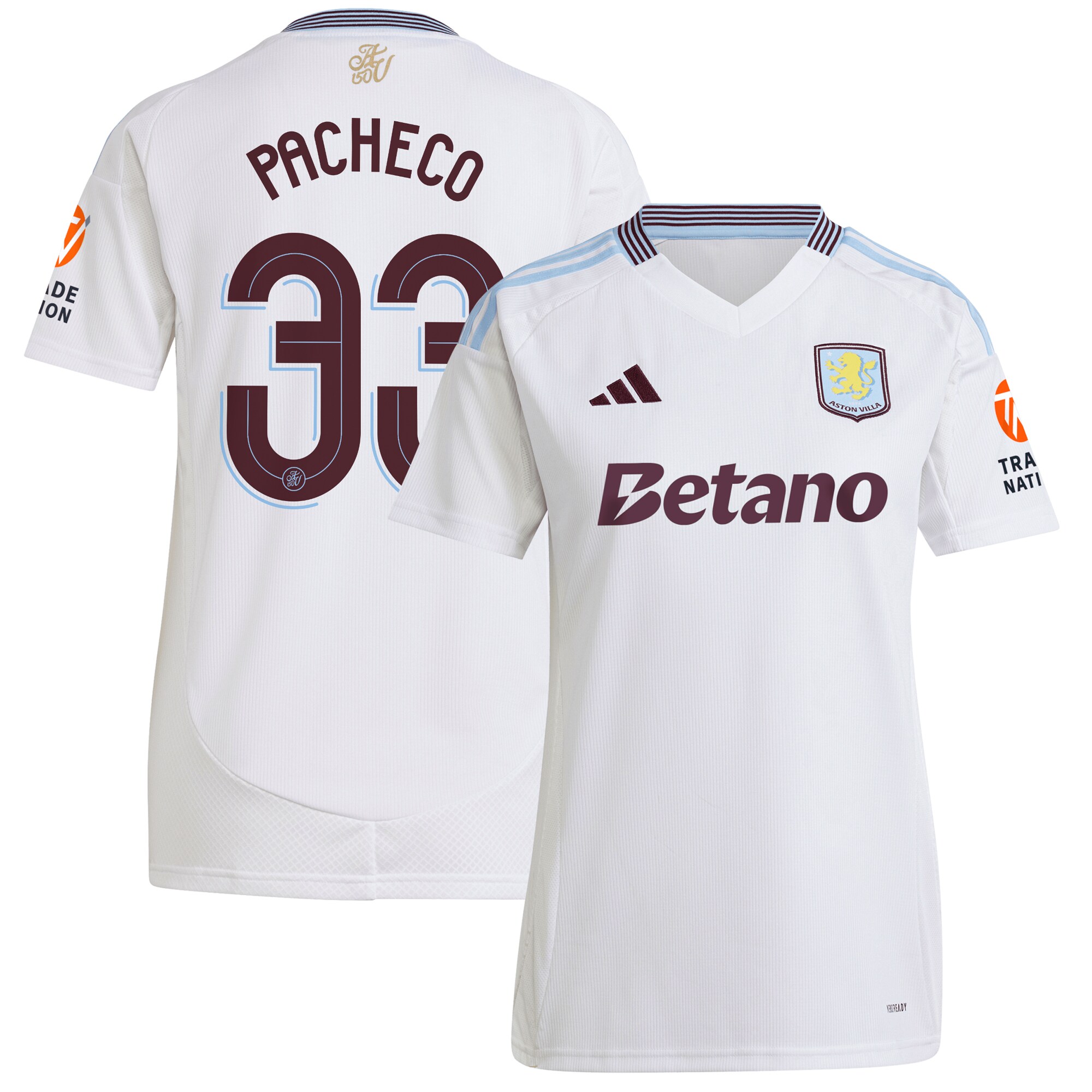 aston villa adidas away shirt 2024-25 – womens with pacheco 33 cup printing Collection | Aston Villa Jerseys for True Fans