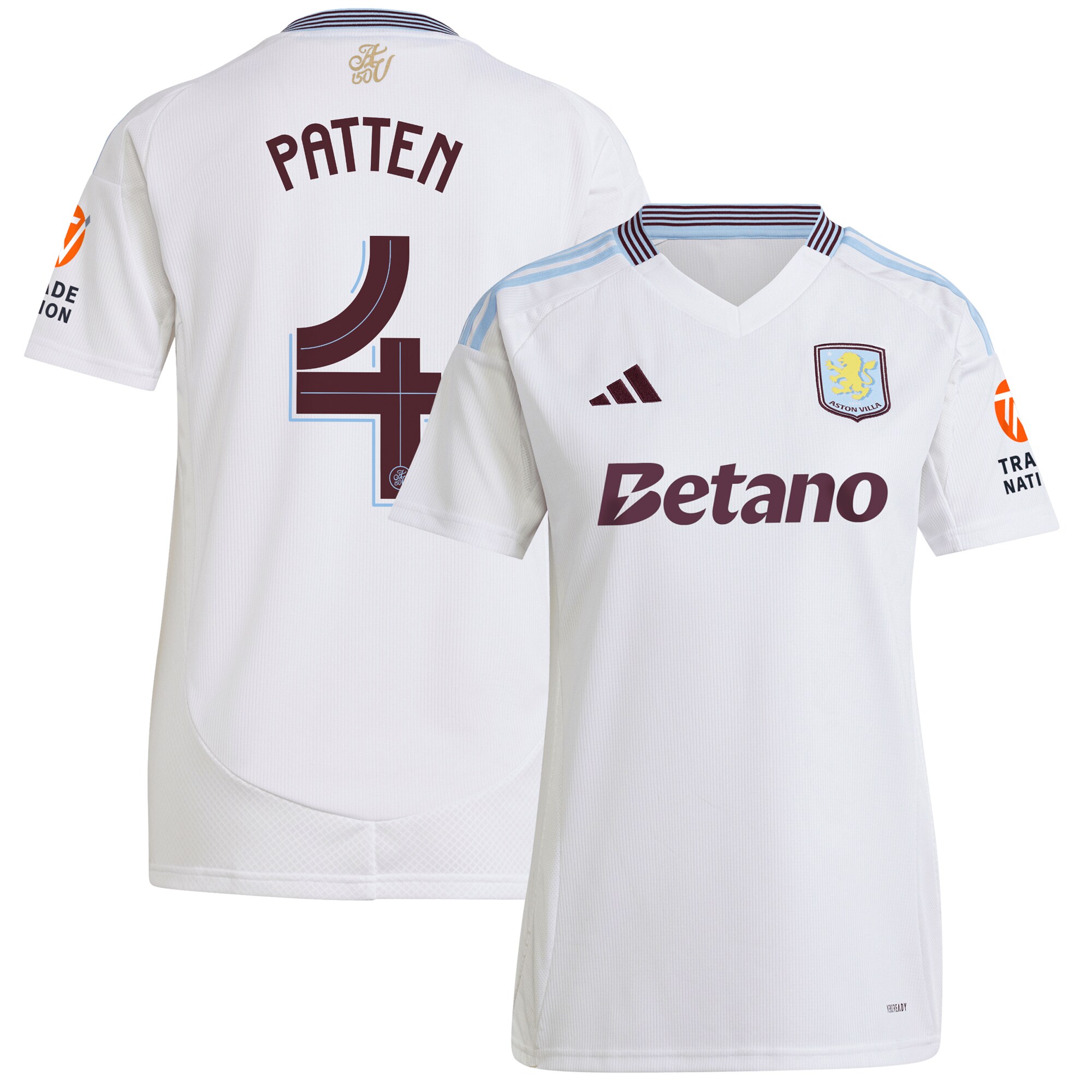 aston villa adidas away shirt 2024-25 – womens with patten 4 cup printing Collection | Aston Villa Jerseys for True Fans