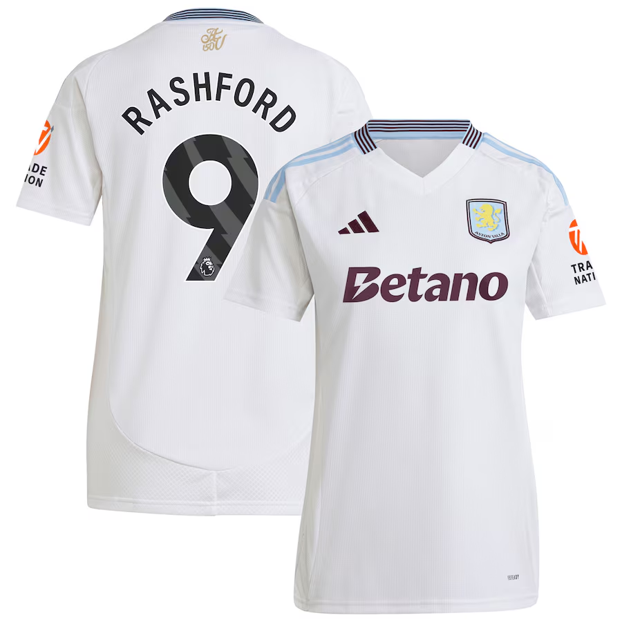 aston villa adidas away shirt 2024-25 – womens with rashford 9 printing Collection | Aston Villa Jerseys for True Fans