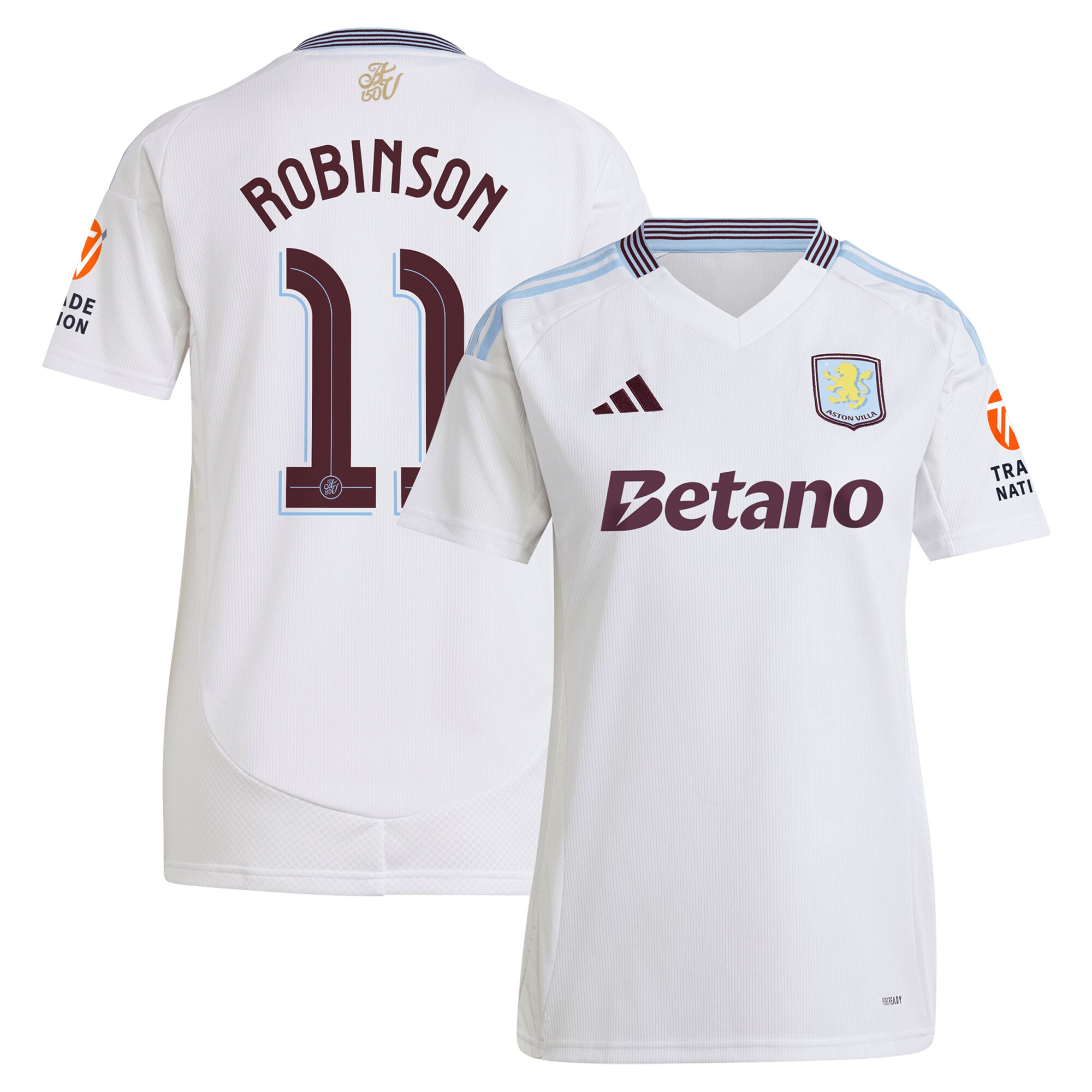 aston villa adidas away shirt 2024-25 – womens with robinson 11 cup printing Collection | Aston Villa Jerseys for True Fans