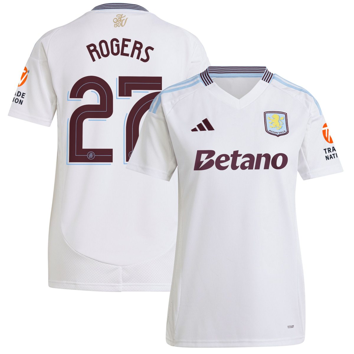 aston villa adidas away shirt 2024-25 – womens with rogers 27 cup printing Collection | Aston Villa Jerseys for True Fans