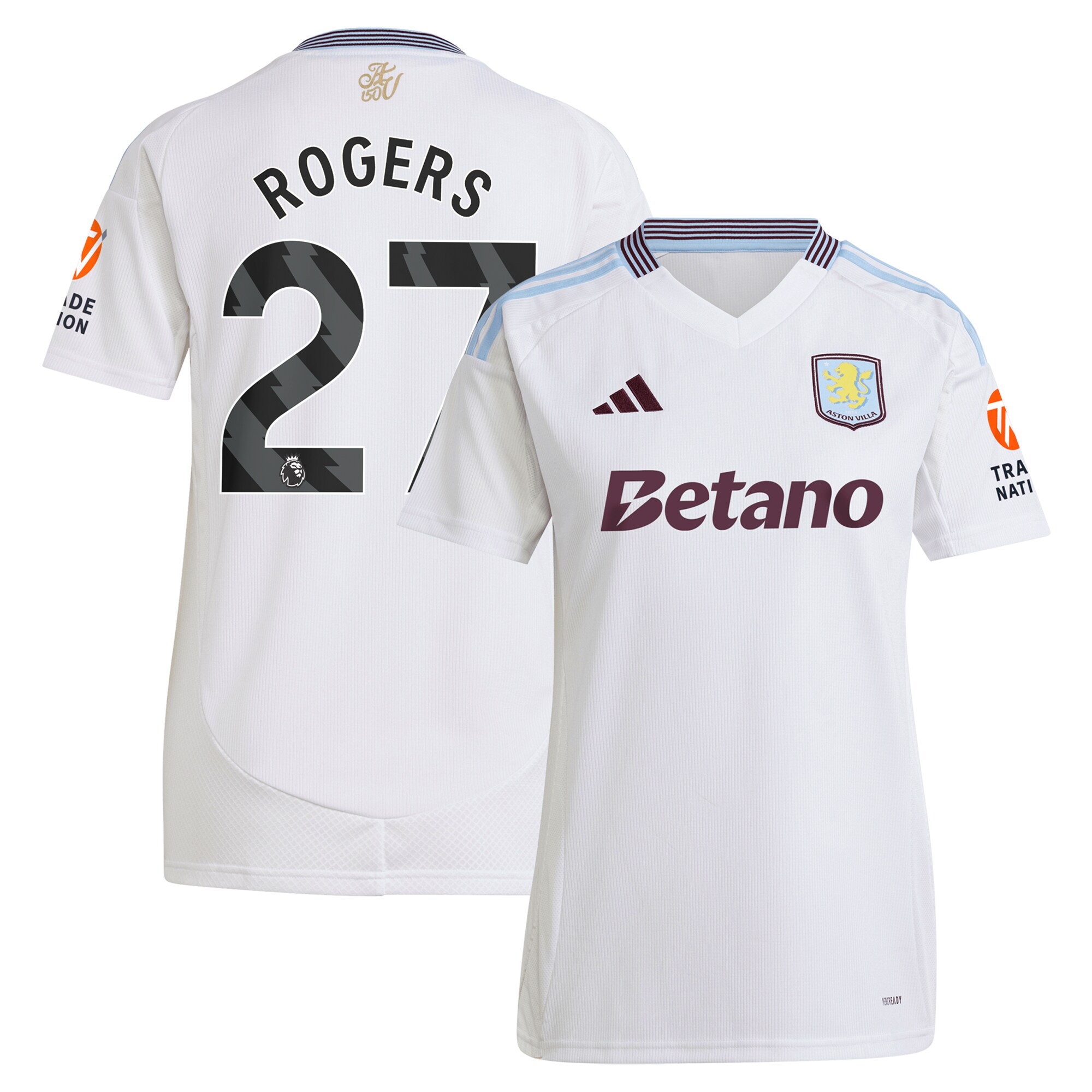 aston villa adidas away shirt 2024-25 – womens with rogers 27 printing Collection | Aston Villa Jerseys for True Fans