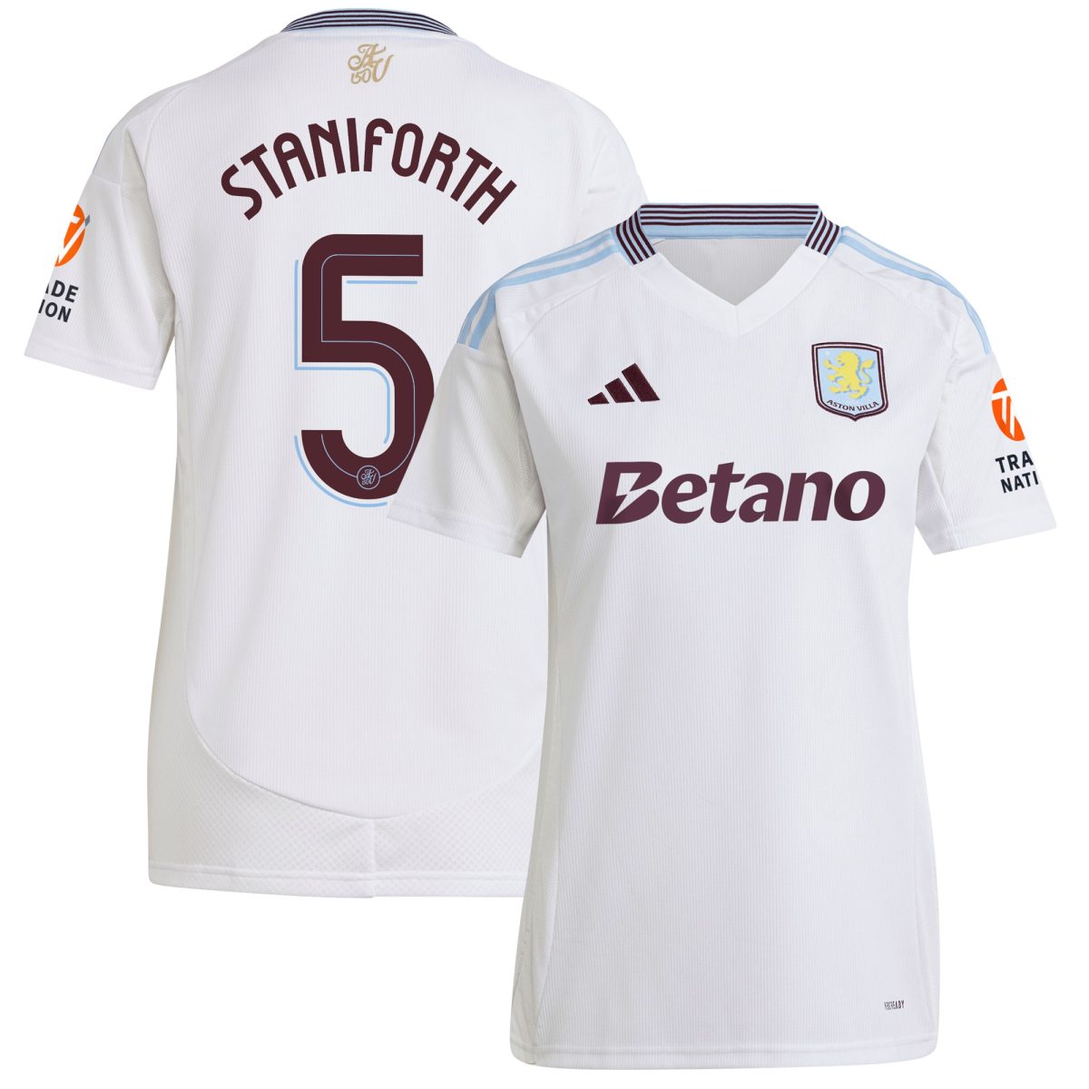 aston villa adidas away shirt 2024-25 – womens with staniforth 5 cup printing Collection | Aston Villa Jerseys for True Fans