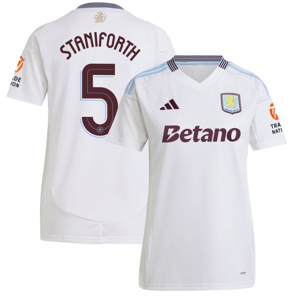 aston villa adidas away shirt 2024-25 – womens with staniforth 5 cup printing Collection | Aston Villa Jerseys for True Fans