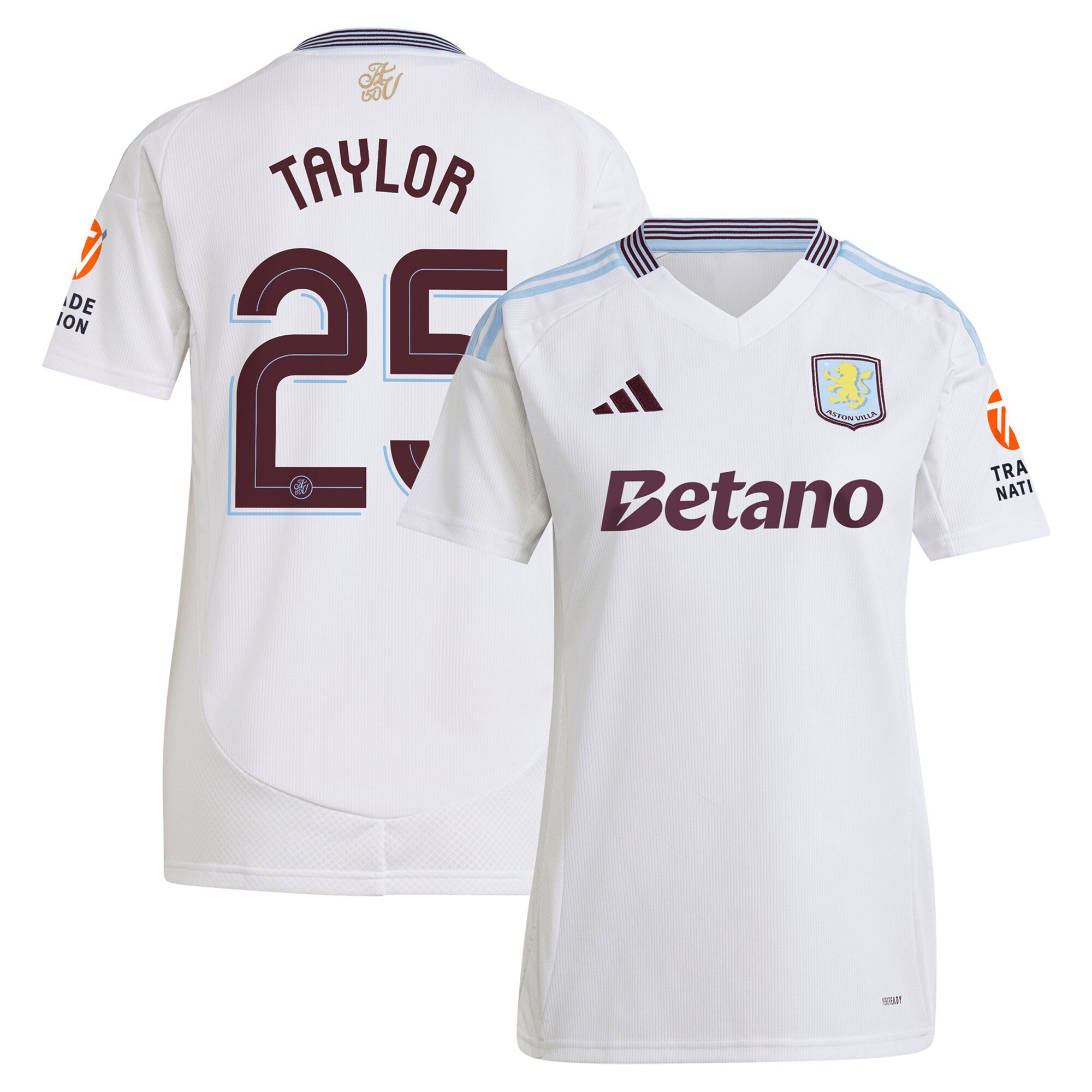 aston villa adidas away shirt 2024-25 – womens with taylor 25 cup printing Collection | Aston Villa Jerseys for True Fans