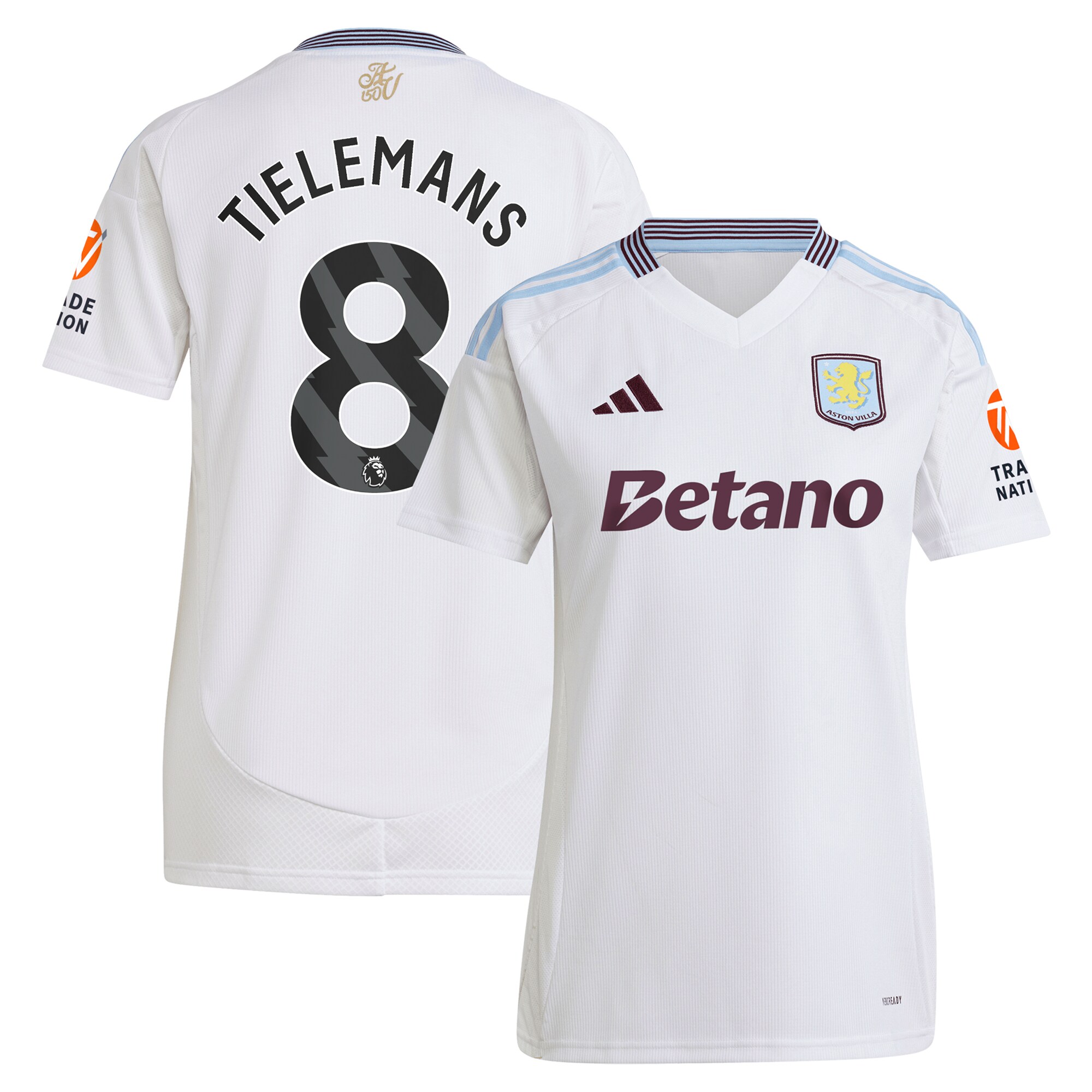 aston villa adidas away shirt 2024-25 – womens with tielemans 8 printing Collection | Aston Villa Jerseys for True Fans