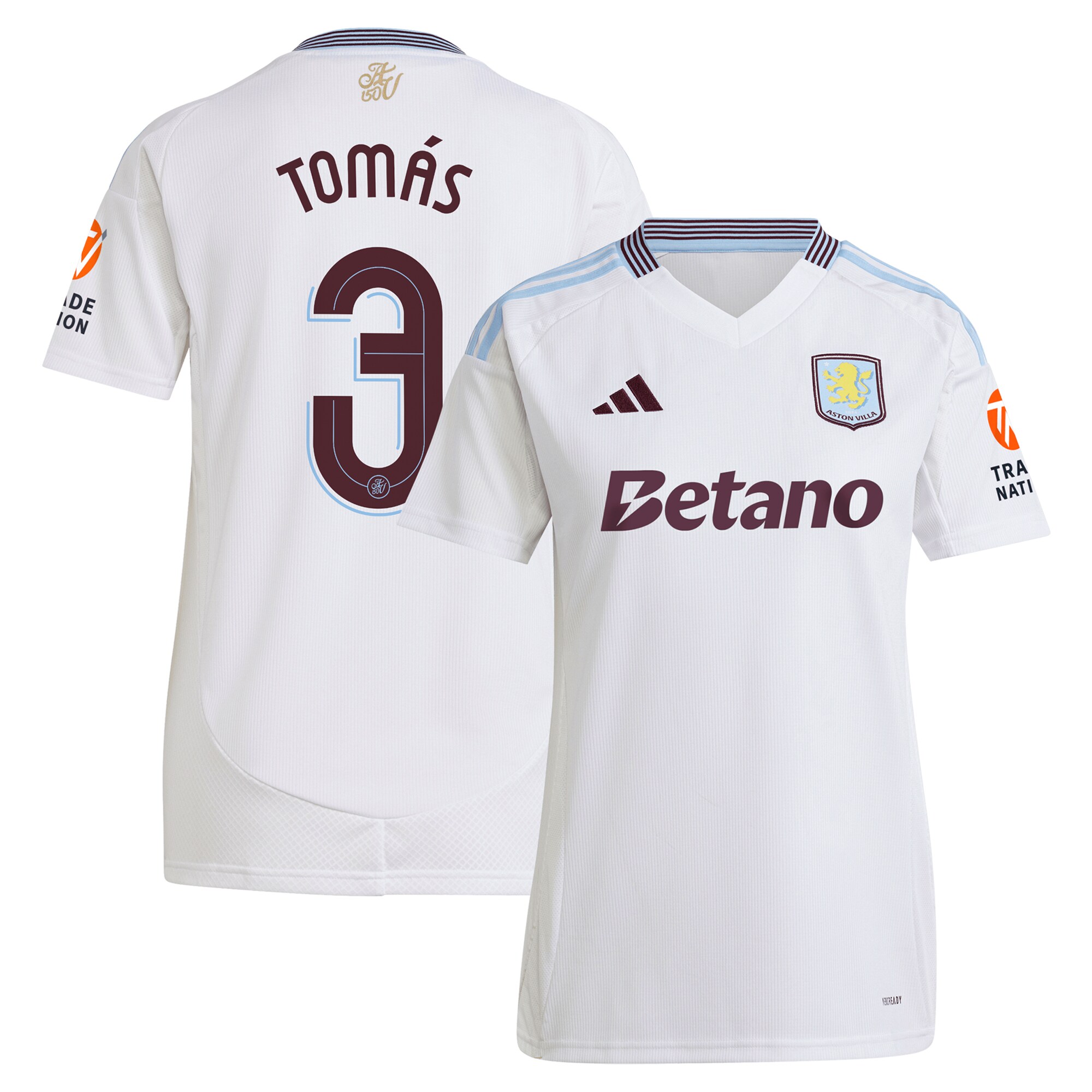 aston villa adidas away shirt 2024-25 – womens with tomás 3 cup printing Collection | Aston Villa Jerseys for True Fans