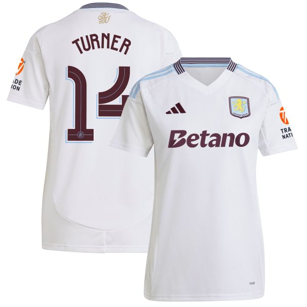 aston villa adidas away shirt 2024-25 – womens with turner 14 cup printing Collection | Aston Villa Jerseys for True Fans