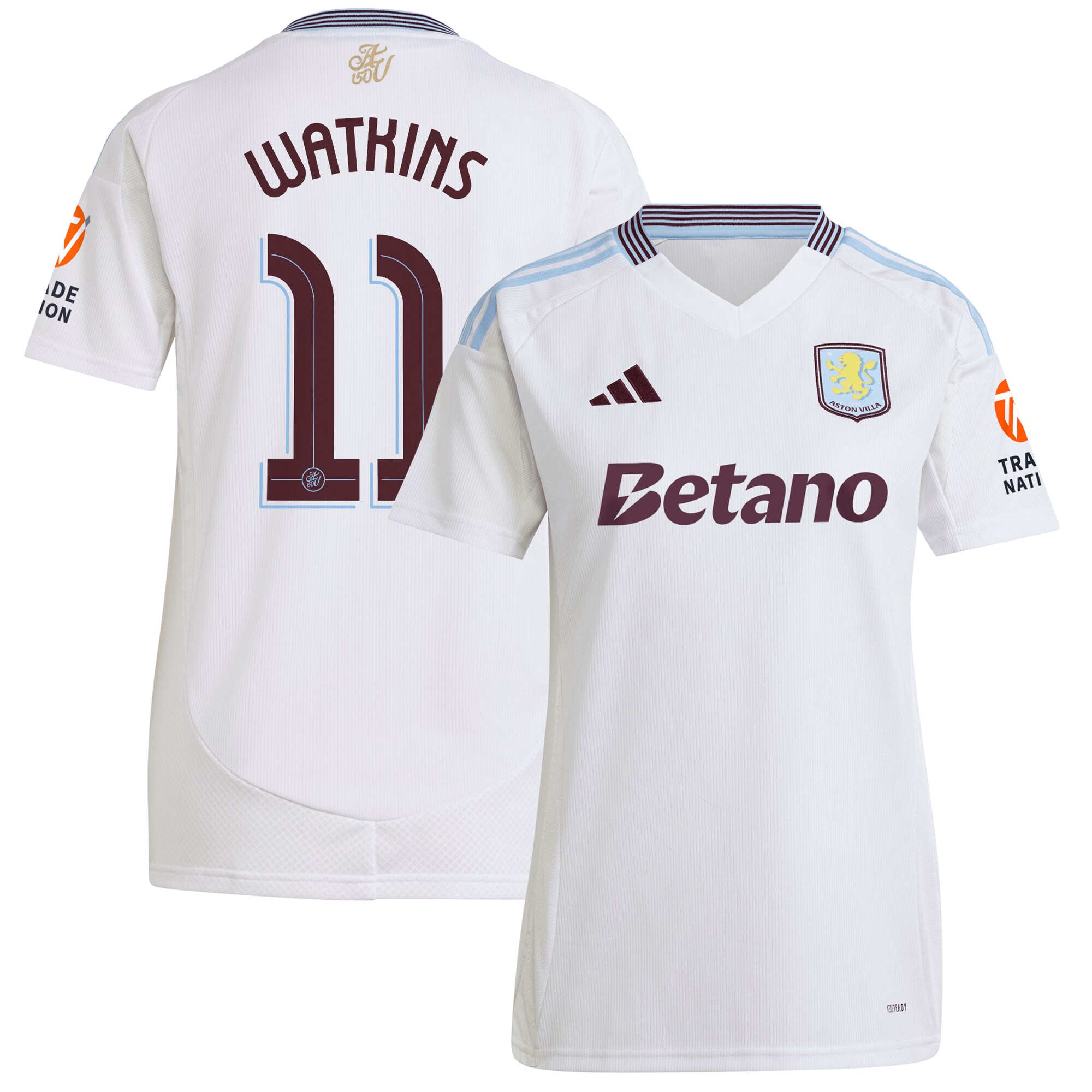 aston villa adidas away shirt 2024-25 – womens with watkins 11 cup printing Collection | Aston Villa Jerseys for True Fans