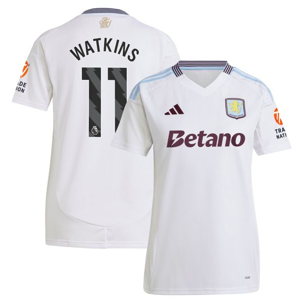 aston villa adidas away shirt 2024-25 – womens with watkins 11 printing Collection | Aston Villa Jerseys for True Fans