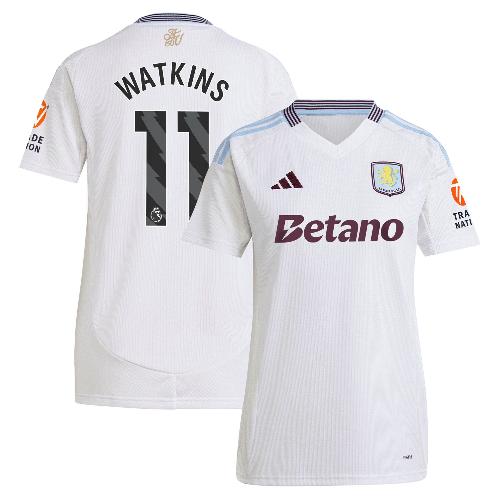 aston villa adidas away shirt 2024-25 – womens with watkins 11 printing Collection | Aston Villa Jerseys for True Fans