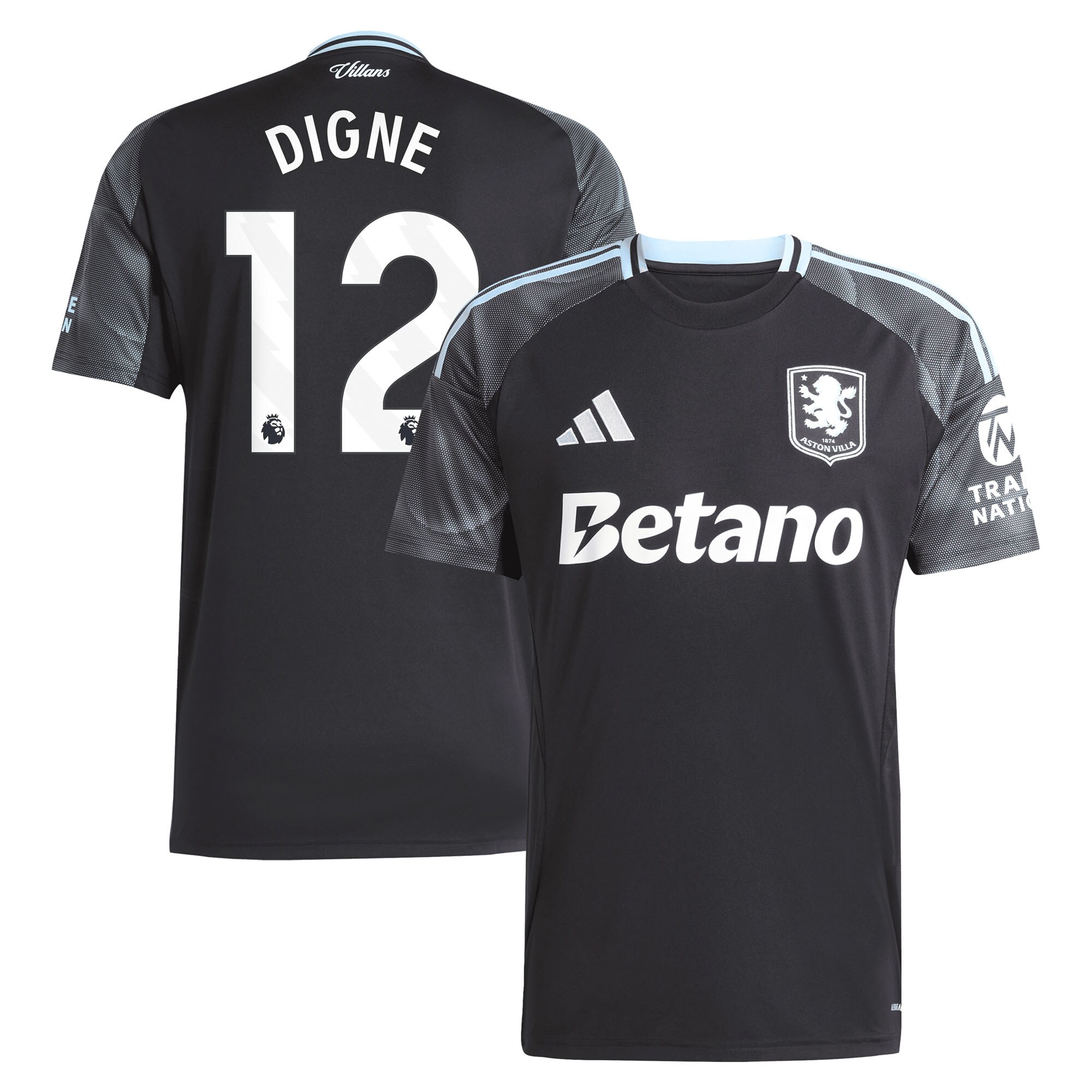 aston villa adidas away shirt 2025-26 with digne 12 printing Collection | Aston Villa Jerseys for True Fans