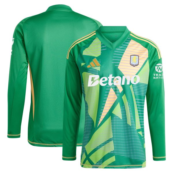 aston villa adidas goalkeeper shirt 2024-25 – long sleeve – 201964009 with custom printing Collection | Aston Villa Jerseys for True Fans