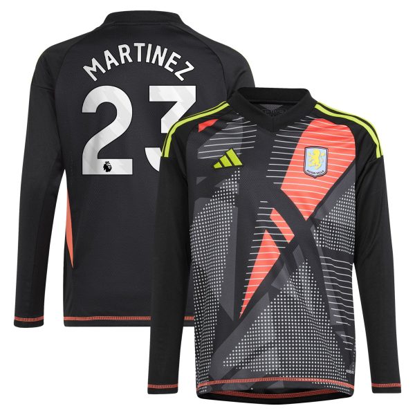 aston villa adidas goalkeeper shirt 2024-25 – long sleeve – kids with martinez 23 printing – 202029325 Collection | Aston Villa Jerseys for True Fans