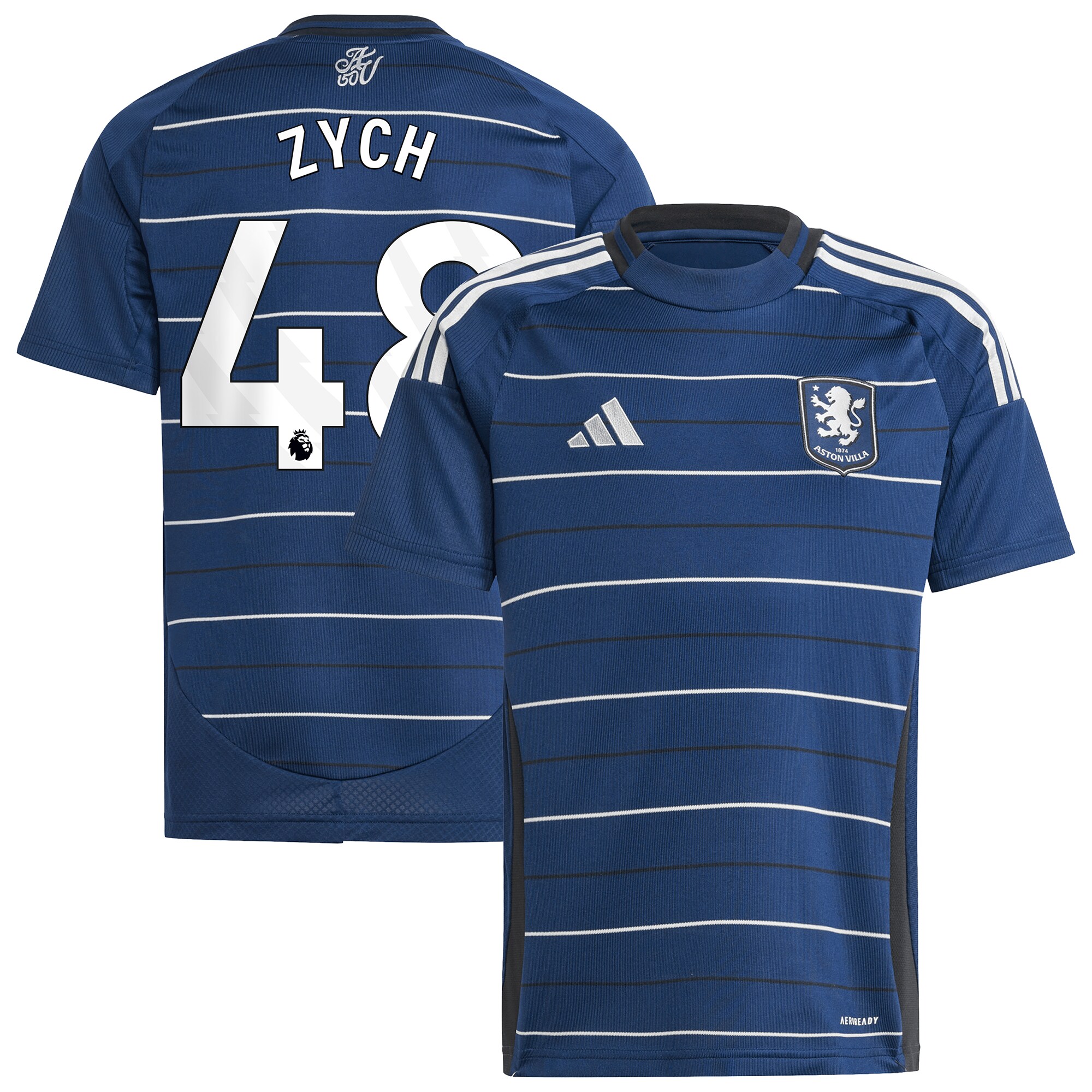 aston villa adidas goalkeeper shirt 2024-25 – long sleeve – kids with zych 48 printing – 202153095 Collection | Aston Villa Jerseys for True Fans