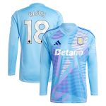 aston villa adidas goalkeeper shirt 2024-25 – long sleeve with gauci 18 printing – 202030982 Collection | Aston Villa Jerseys for True Fans