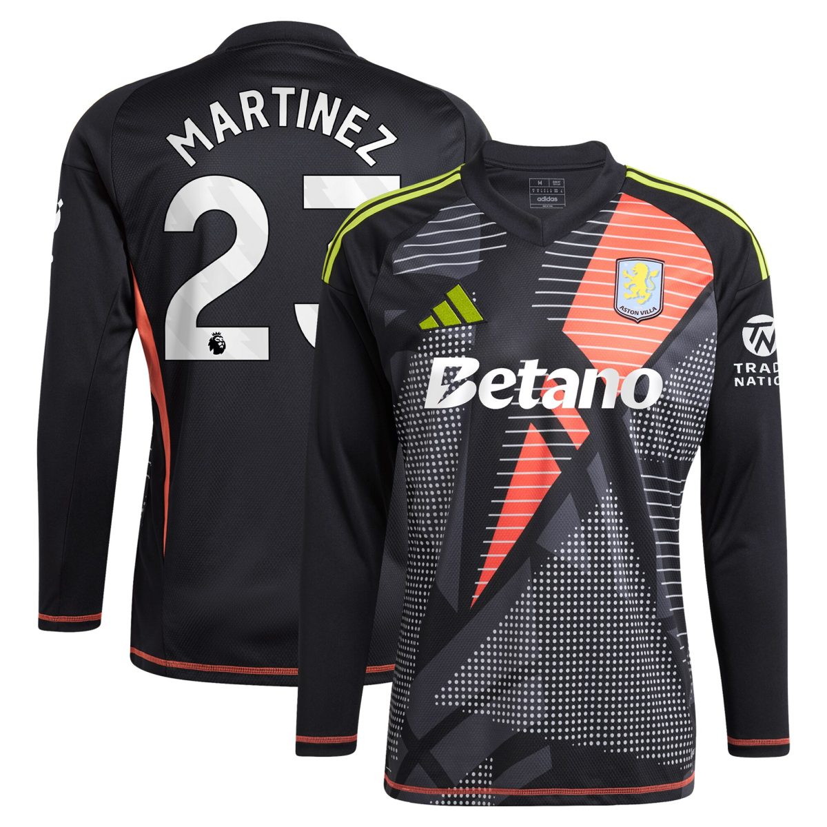 aston villa adidas goalkeeper shirt 2024-25 – long sleeve with martinez 23 printing – 202028938 Collection | Aston Villa Jerseys for True Fans