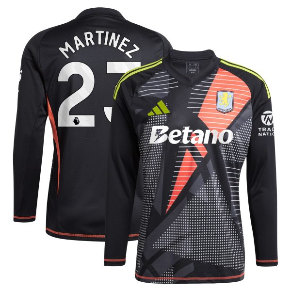 aston villa adidas goalkeeper shirt 2024-25 – long sleeve with martinez 23 printing – 202028938 Collection | Aston Villa Jerseys for True Fans