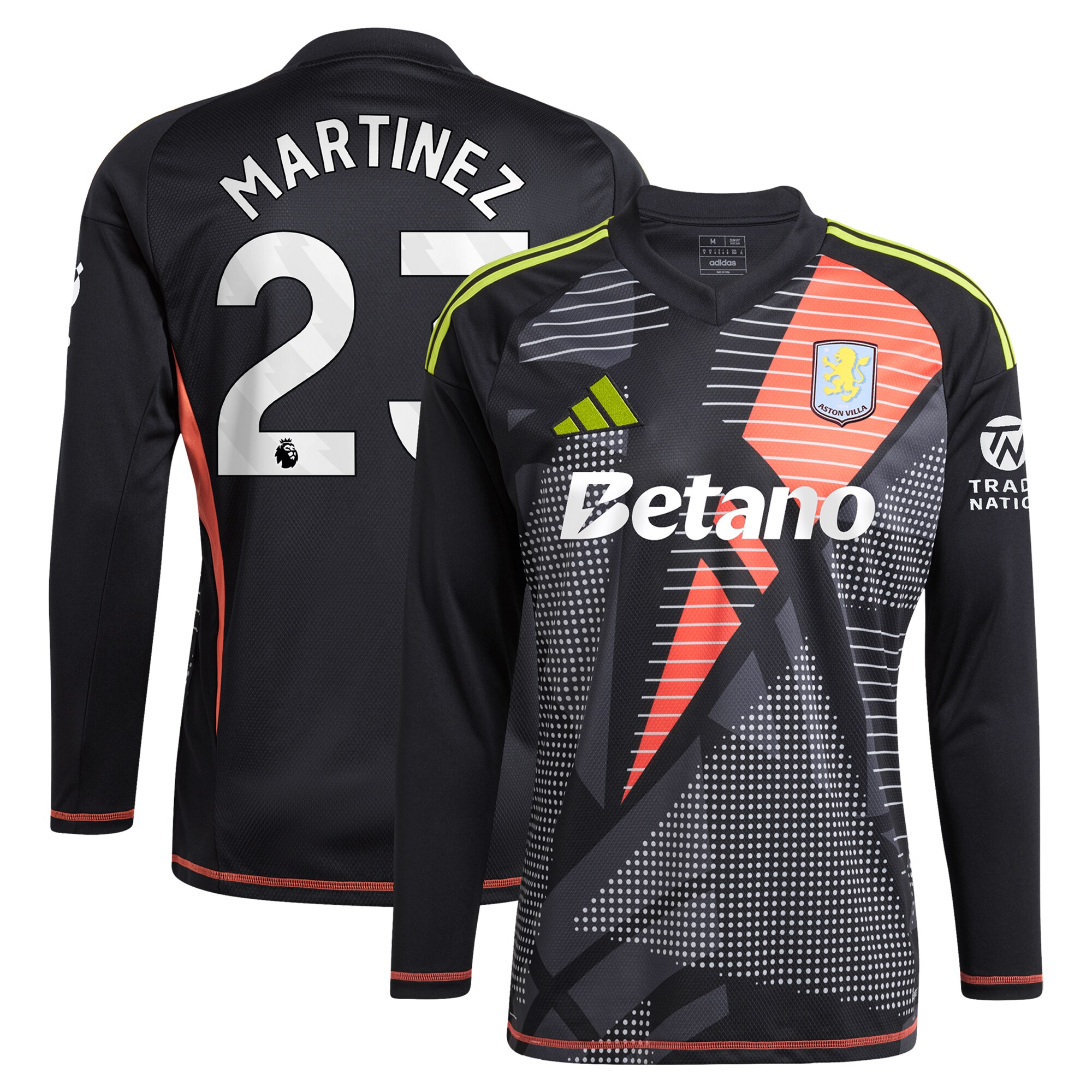 aston villa adidas goalkeeper shirt 2024-25 – long sleeve with martinez 23 printing – 202028938 Collection | Aston Villa Jerseys for True Fans