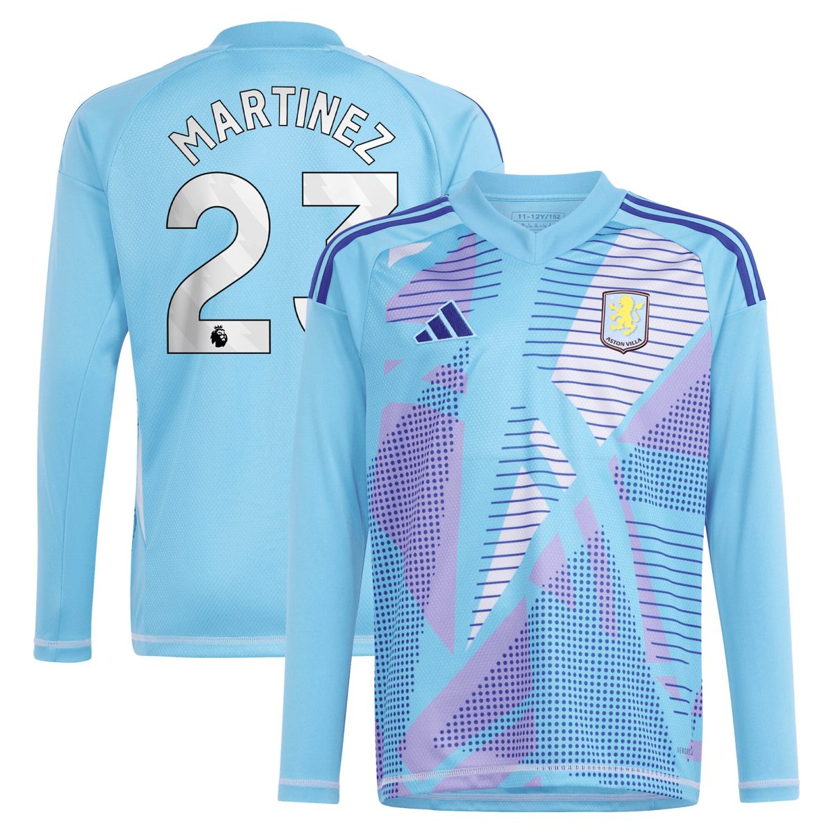 aston villa adidas goalkeeper shirt 2024-25 – long sleeve with martinez 23 printing – 202030980 Collection | Aston Villa Jerseys for True Fans