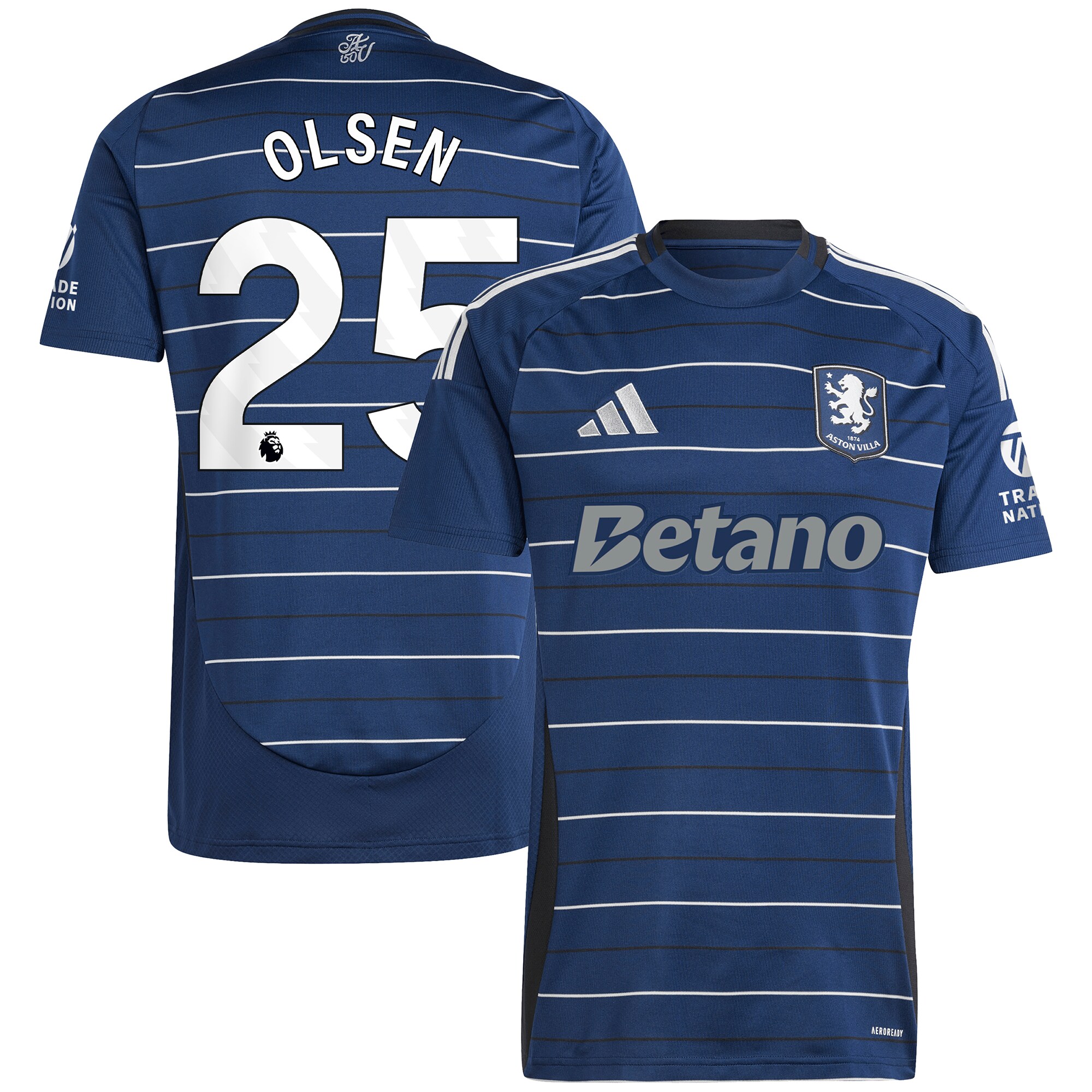 aston villa adidas goalkeeper shirt 2024-25 – long sleeve with olsen 25 printing – 202030975 Collection | Aston Villa Jerseys for True Fans