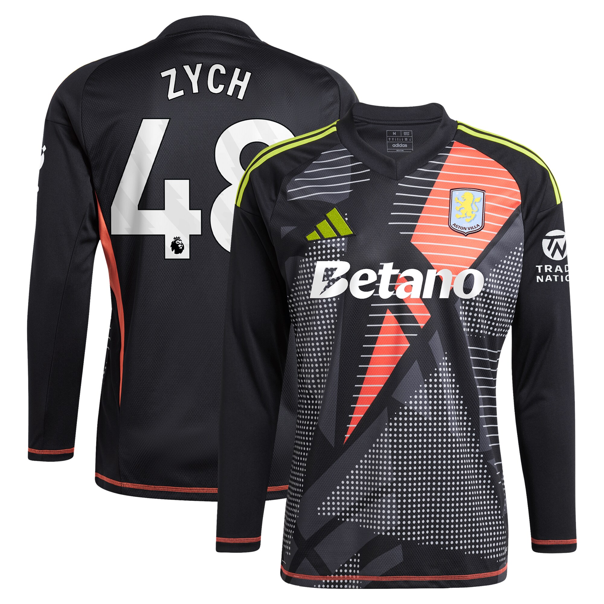 aston villa adidas goalkeeper shirt 2024-25 – long sleeve with zych 48 printing – 202153090 Collection | Aston Villa Jerseys for True Fans