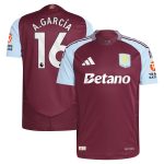 aston villa adidas home authentic shirt 2024-25 with a.garcía 16 printing Collection | Aston Villa Jerseys for True Fans