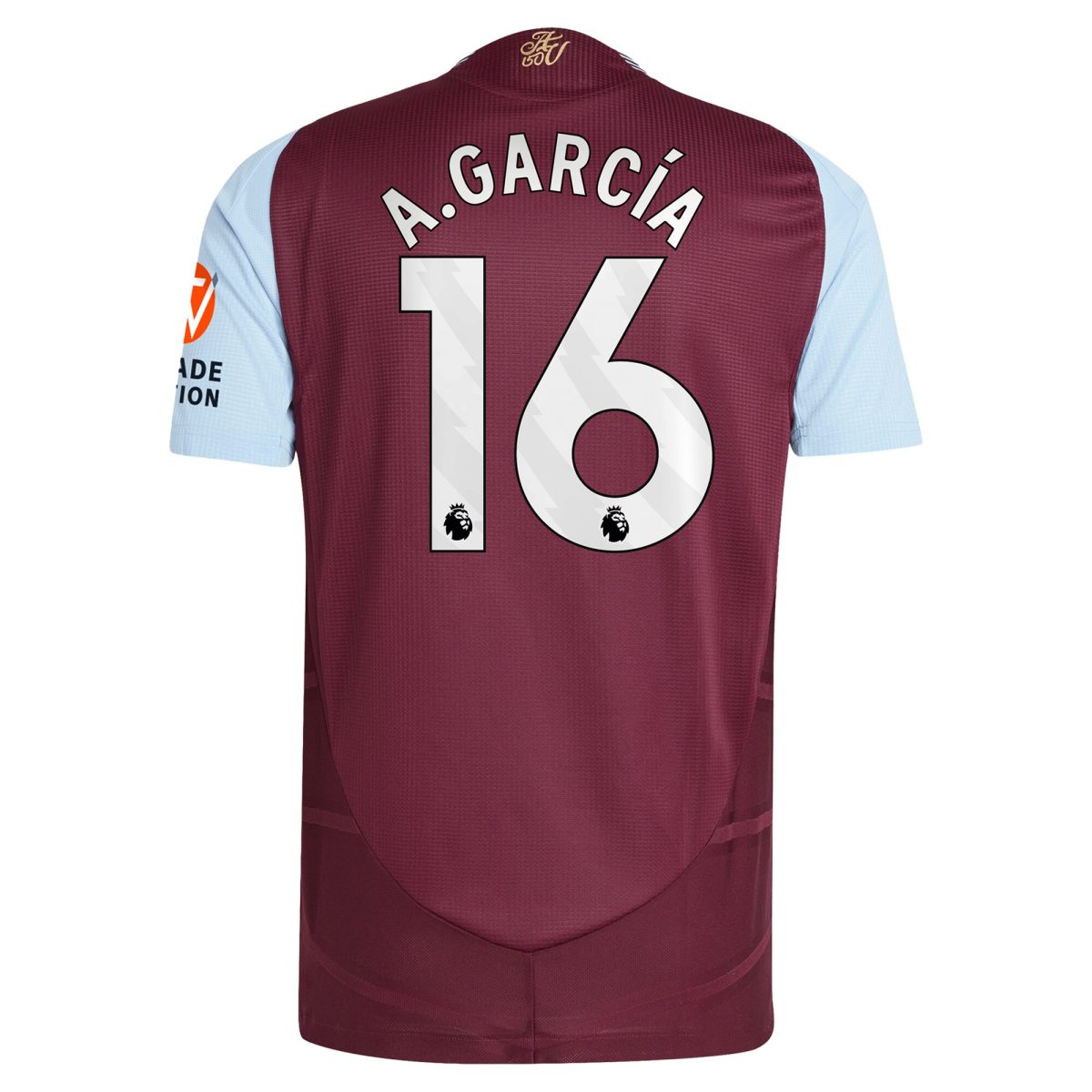 aston villa adidas home authentic shirt 2024-25 with a.garcía 16 printing Collection | Aston Villa Jerseys for True Fans