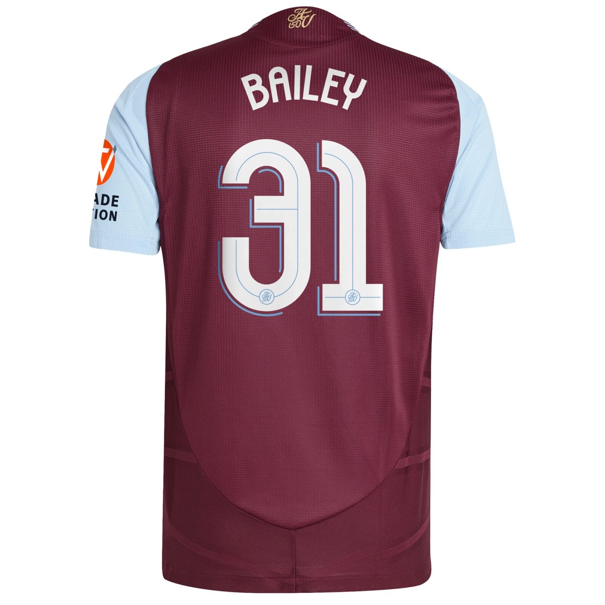 aston villa adidas home authentic shirt 2024-25 with bailey 31 cup printing Collection | Aston Villa Jerseys for True Fans