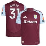 aston villa adidas home authentic shirt 2024-25 with bailey 31 printing Collection | Aston Villa Jerseys for True Fans