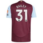 aston villa adidas home authentic shirt 2024-25 with bailey 31 printing Collection | Aston Villa Jerseys for True Fans
