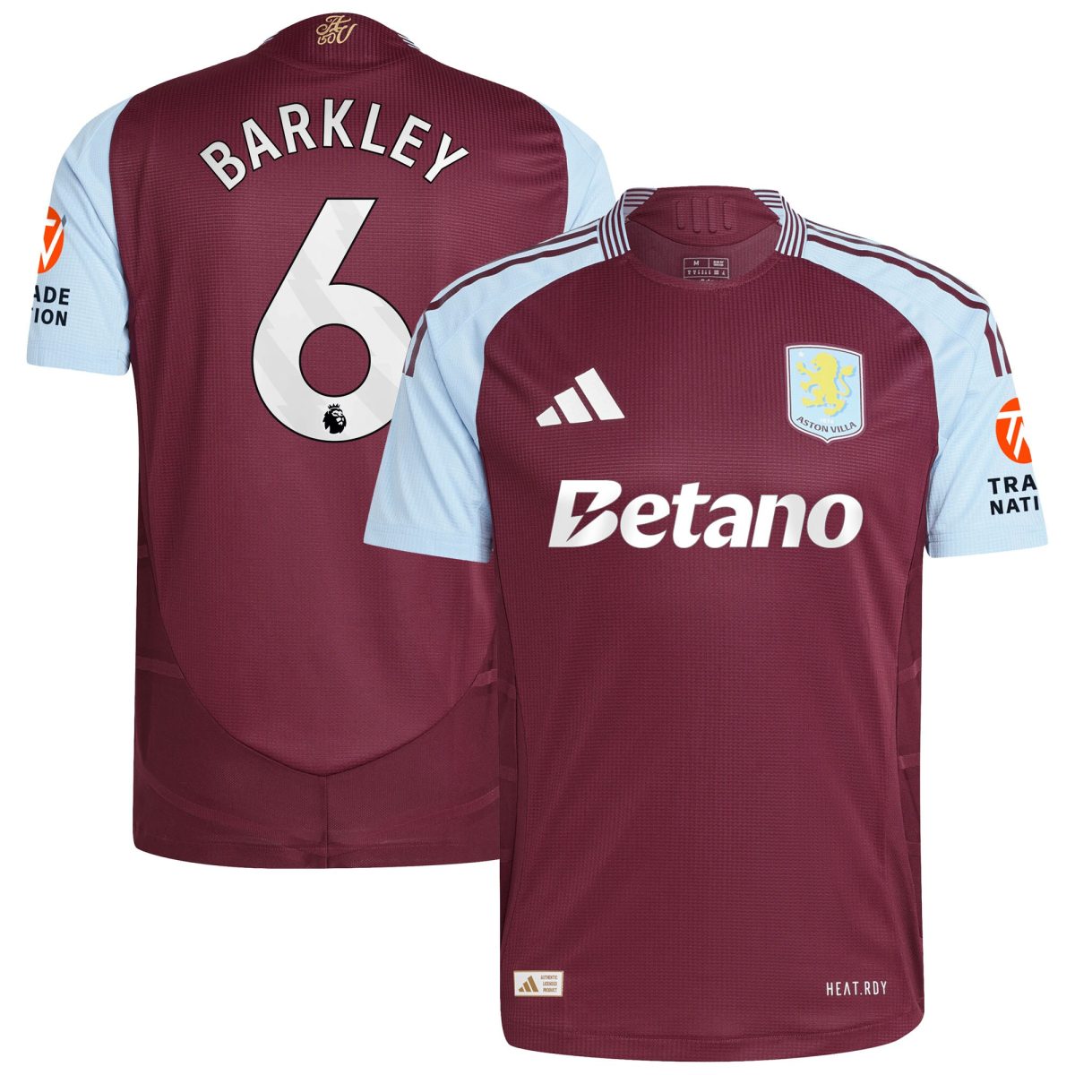 aston villa adidas home authentic shirt 2024-25 with barkley 6 printing Collection | Aston Villa Jerseys for True Fans