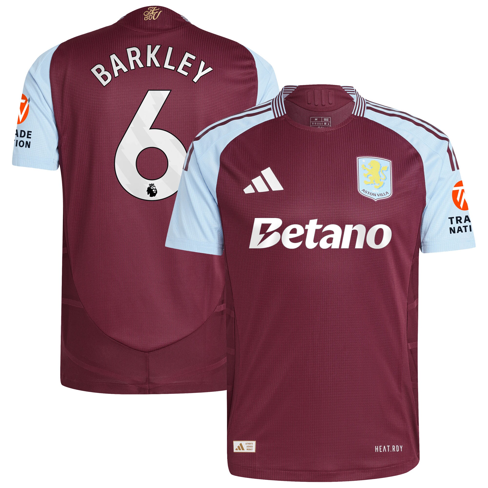 aston villa adidas home authentic shirt 2024-25 with barkley 6 printing Collection | Aston Villa Jerseys for True Fans