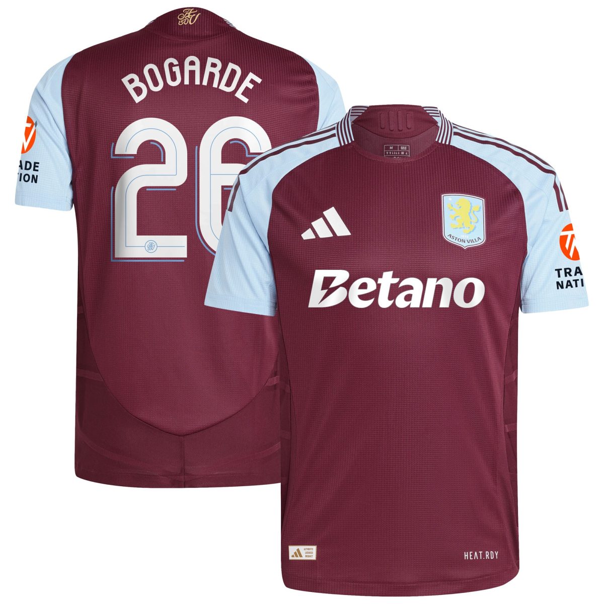 aston villa adidas home authentic shirt 2024-25 with bogarde 26 cup printing Collection | Aston Villa Jerseys for True Fans