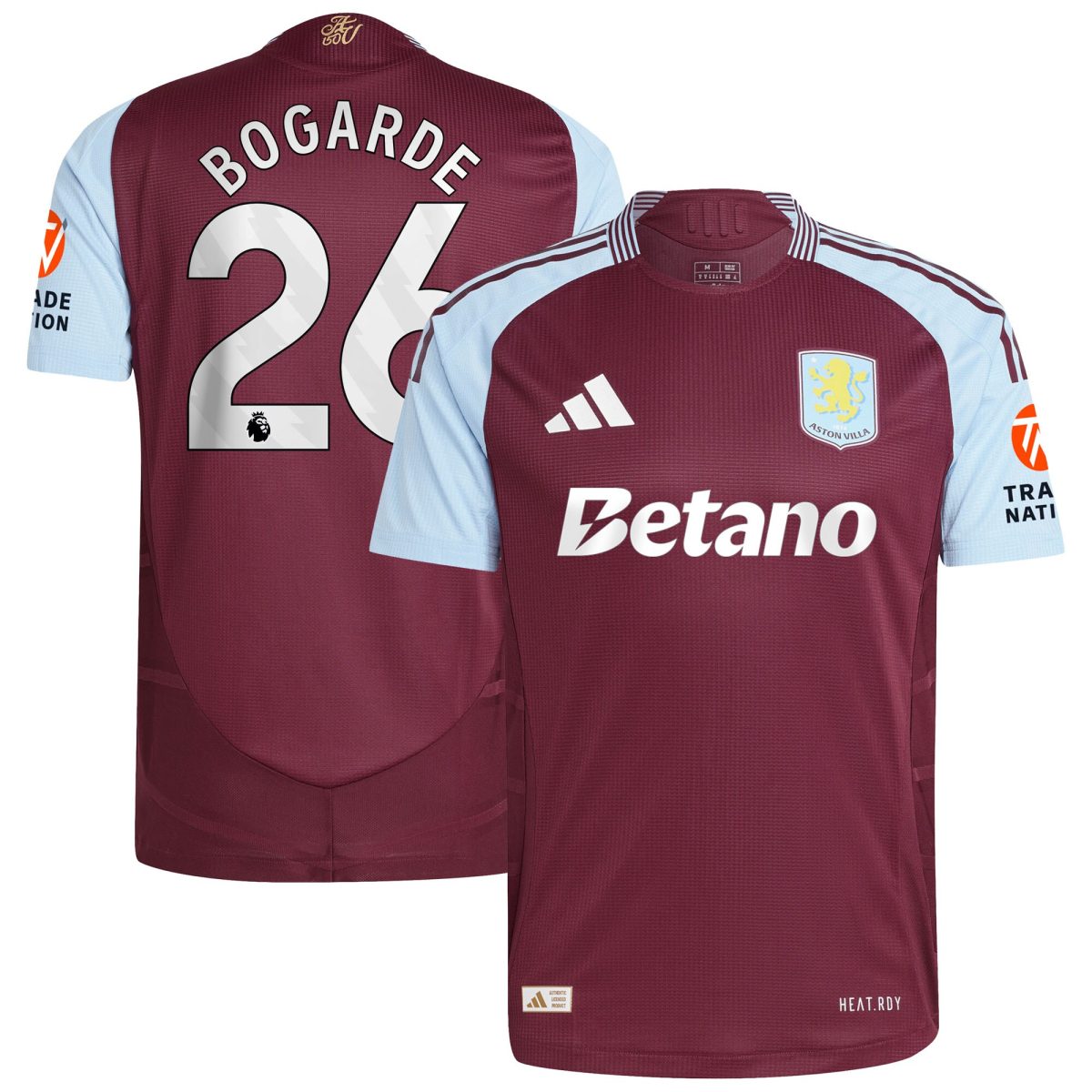 aston villa adidas home authentic shirt 2024-25 with bogarde 26 printing Collection | Aston Villa Jerseys for True Fans