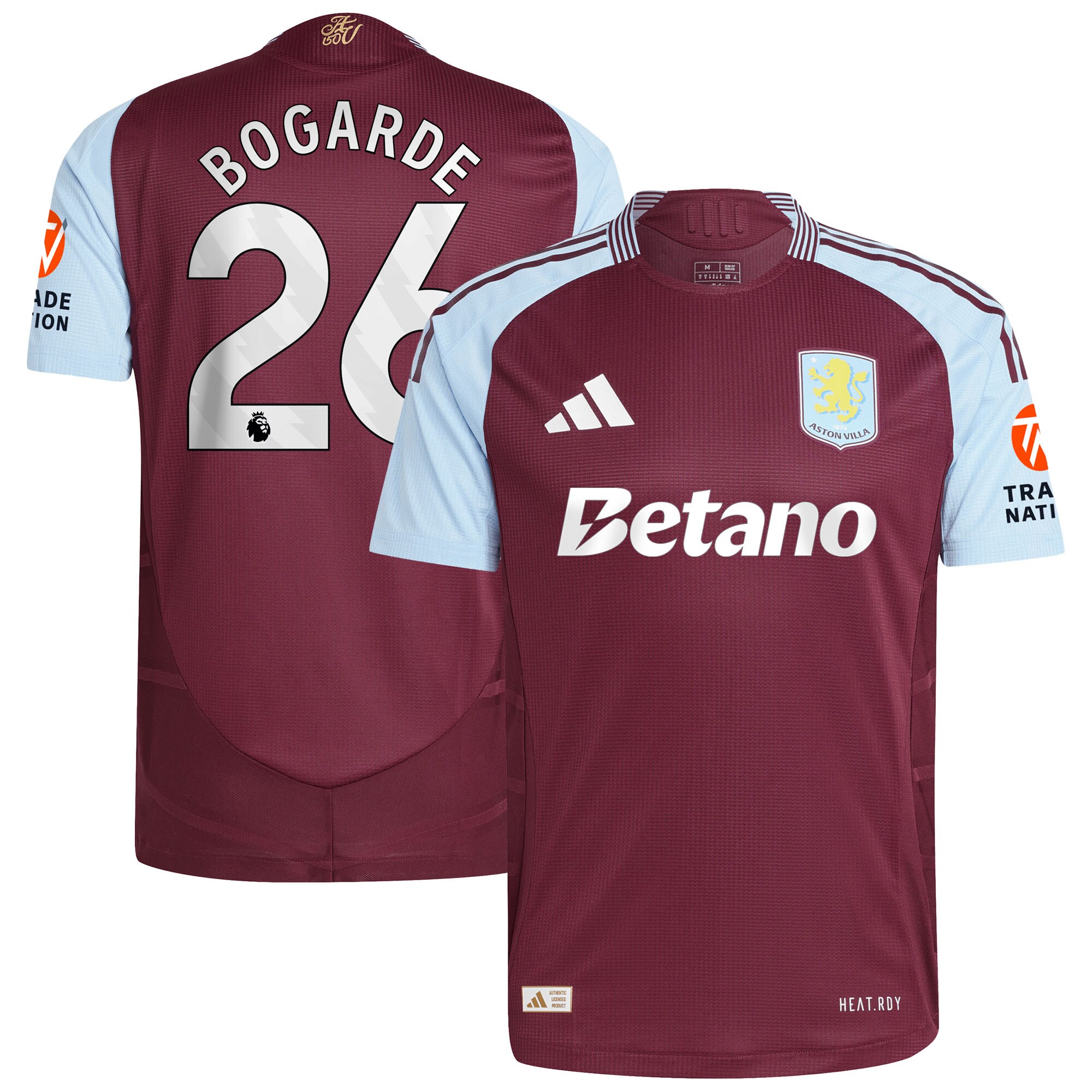aston villa adidas home authentic shirt 2024-25 with bogarde 26 printing Collection | Aston Villa Jerseys for True Fans