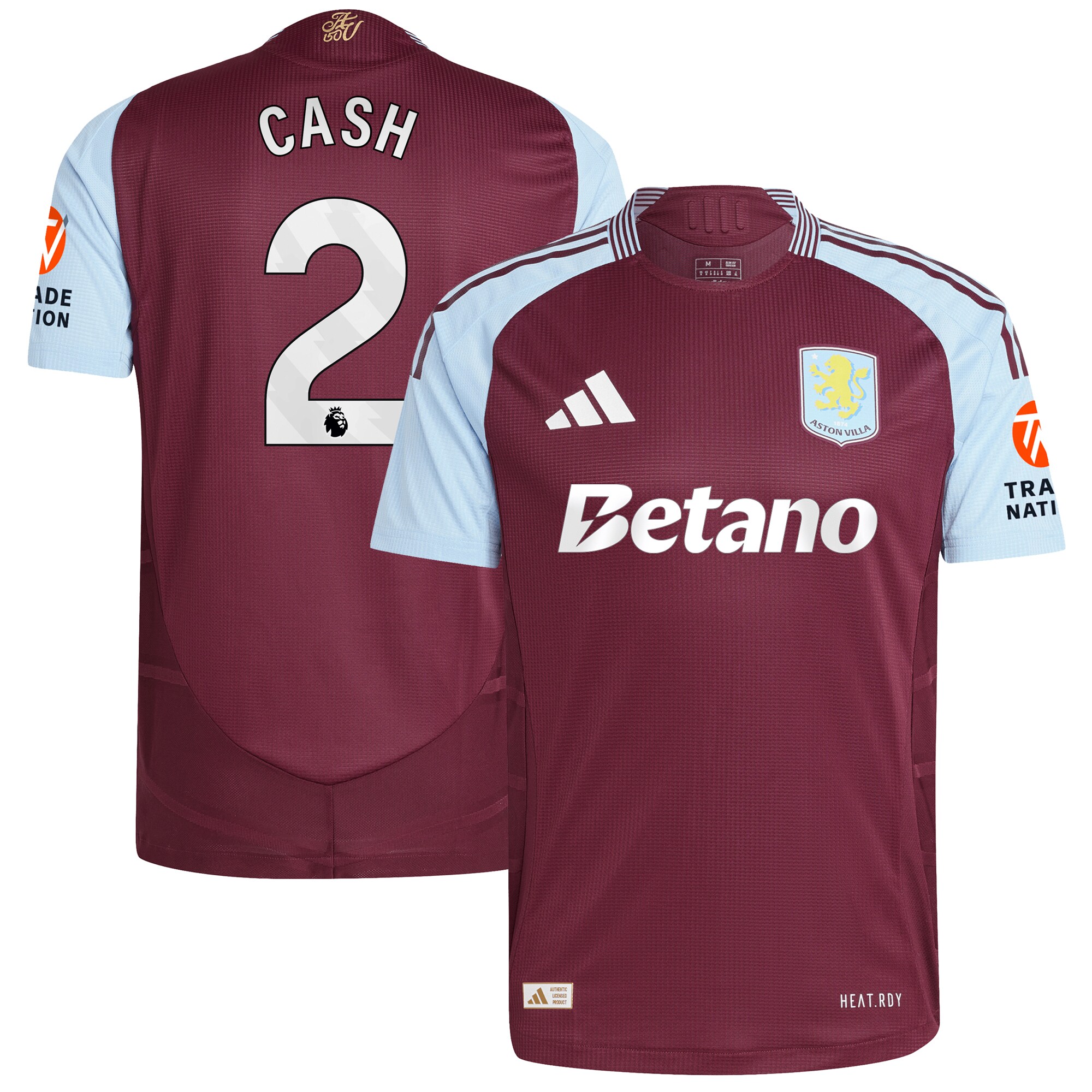 aston villa adidas home authentic shirt 2024-25 with cash 2 printing Collection | Aston Villa Jerseys for True Fans