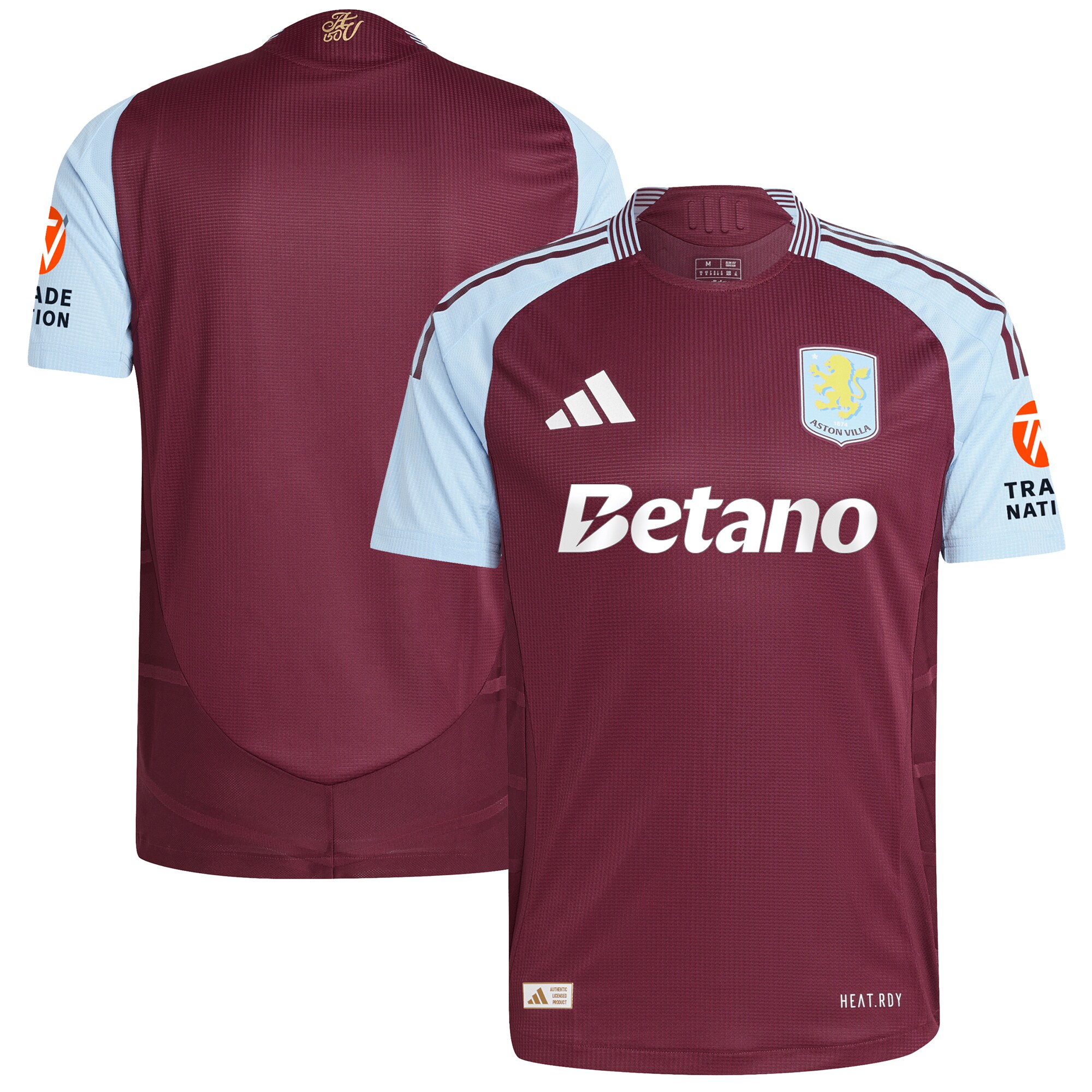 aston villa adidas home authentic shirt 2024-25 with custom printing Collection | Aston Villa Jerseys for True Fans