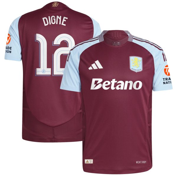 aston villa adidas home authentic shirt 2024-25 with digne 12 cup printing Collection | Aston Villa Jerseys for True Fans