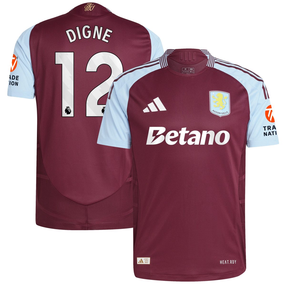 aston villa adidas home authentic shirt 2024-25 with digne 12 printing Collection | Aston Villa Jerseys for True Fans