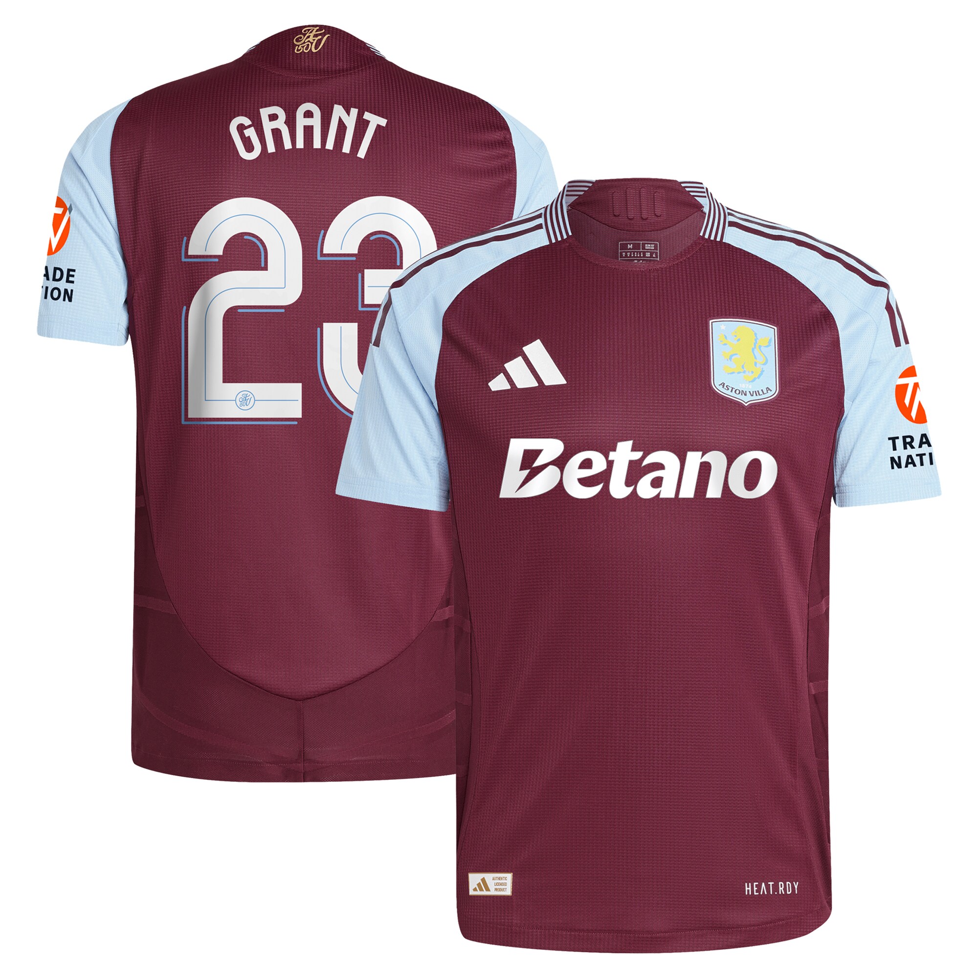 aston villa adidas home authentic shirt 2024-25 with grant 23 cup printing Collection | Aston Villa Jerseys for True Fans