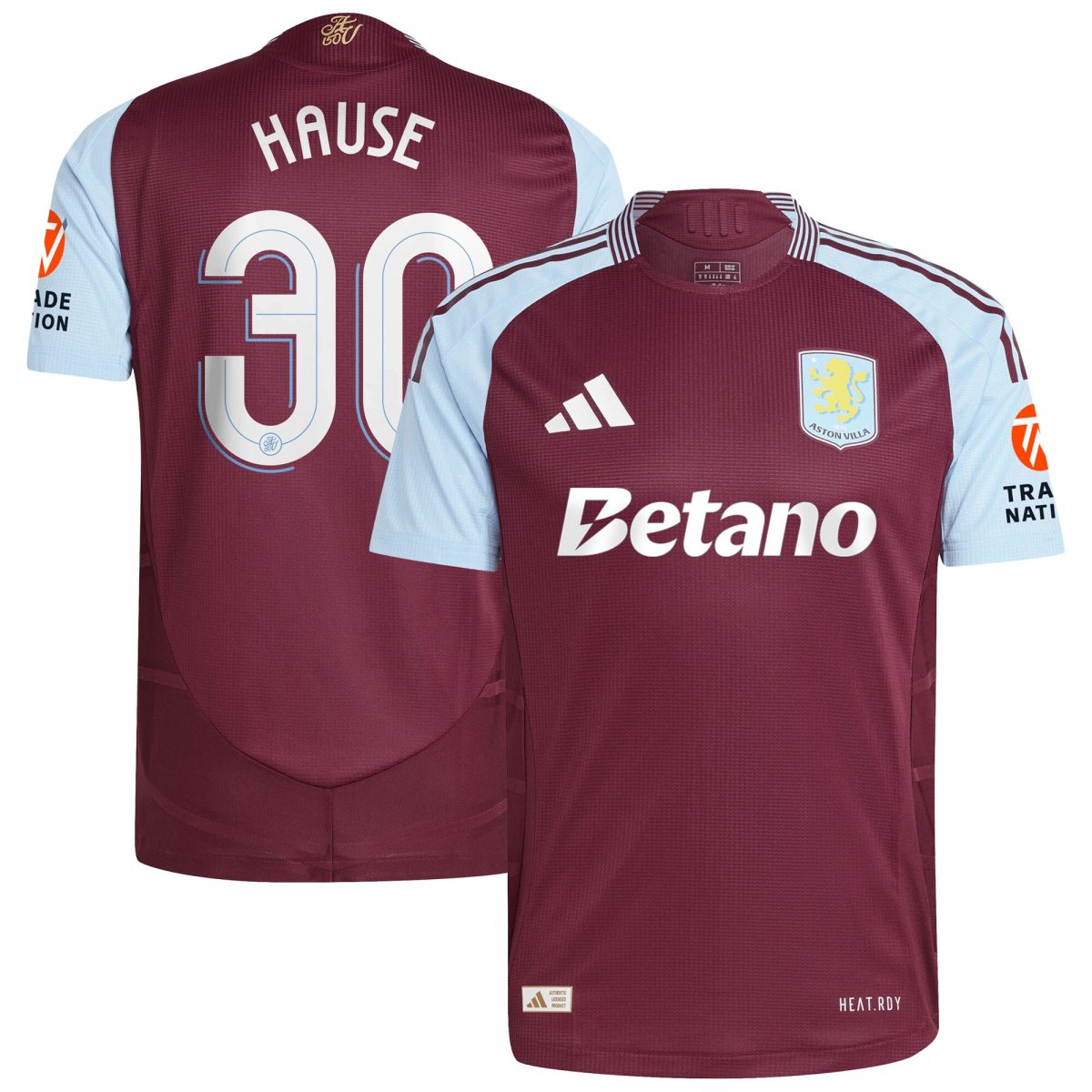 aston villa adidas home authentic shirt 2024-25 with hause 30 cup printing Collection | Aston Villa Jerseys for True Fans