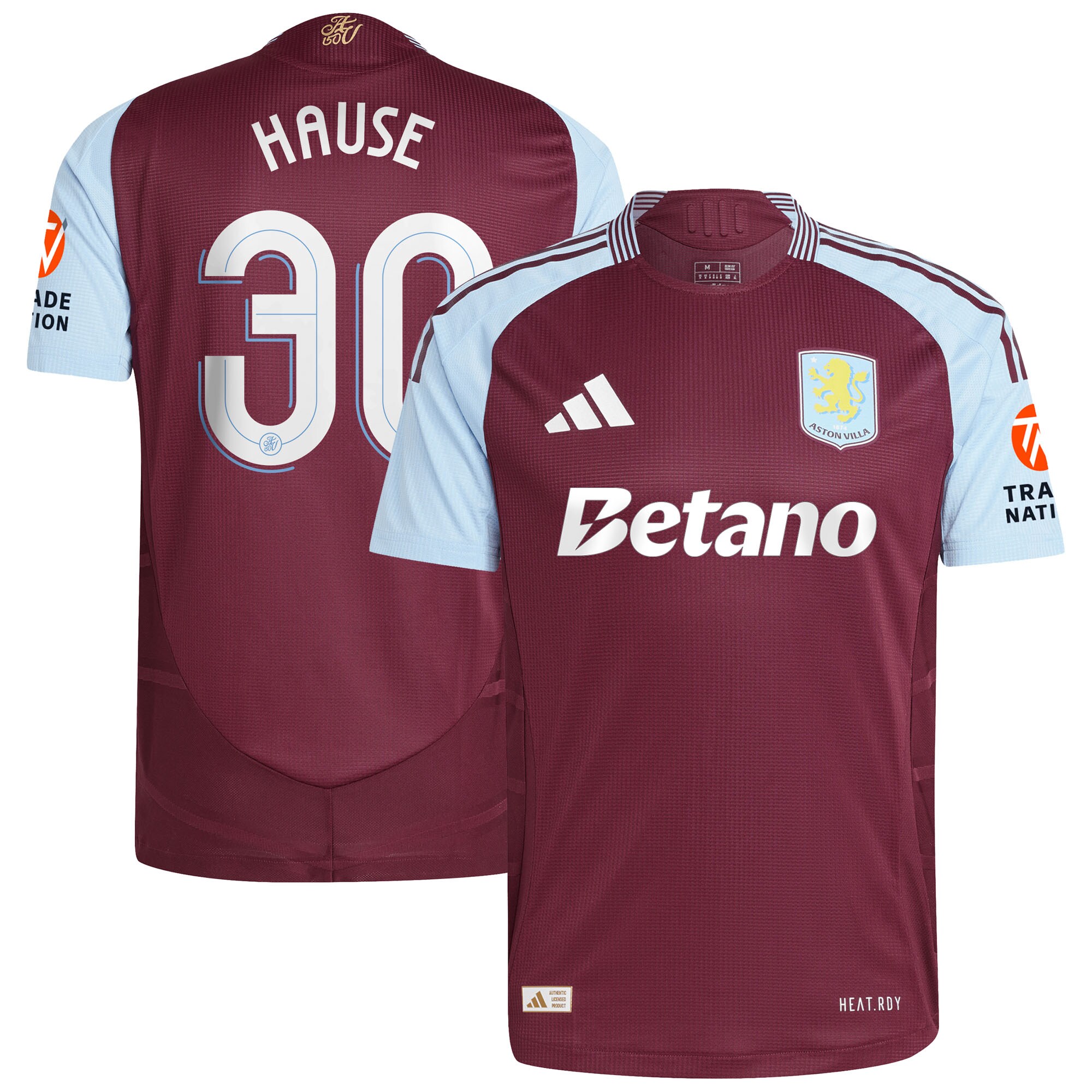 aston villa adidas home authentic shirt 2024-25 with hause 30 cup printing Collection | Aston Villa Jerseys for True Fans