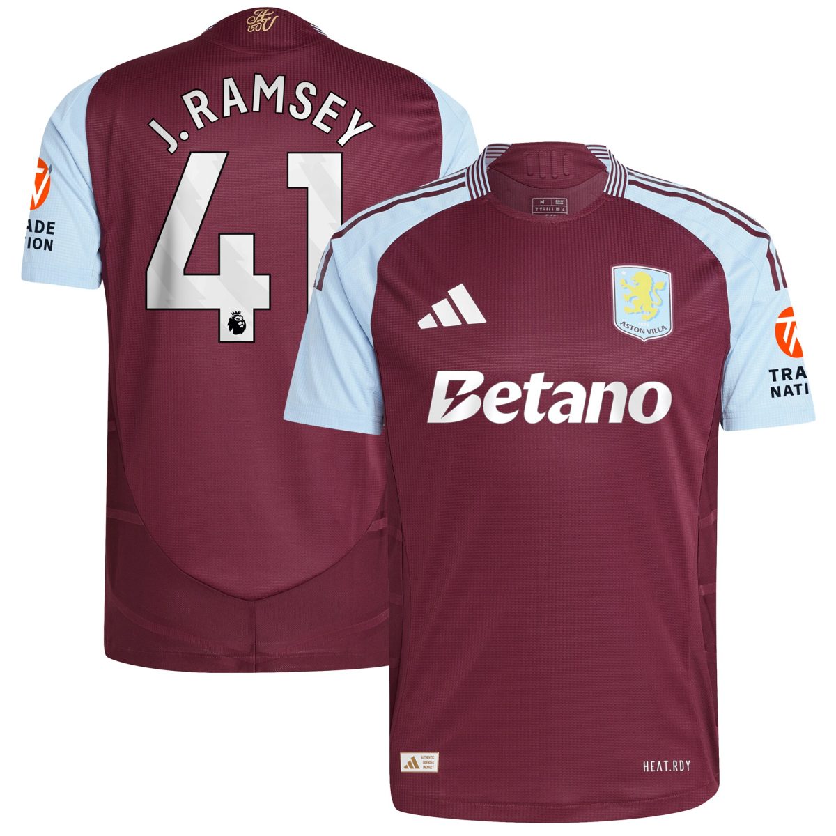 aston villa adidas home authentic shirt 2024-25 with j. ramsey 41 printing Collection | Aston Villa Jerseys for True Fans